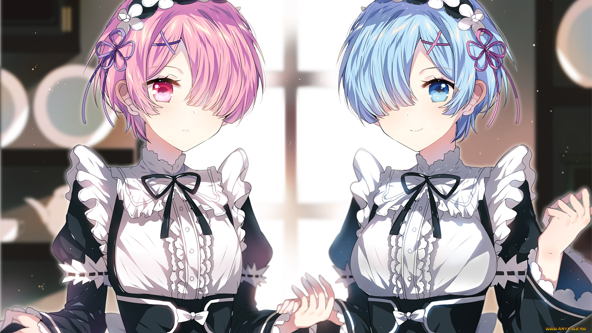 аниме, re, , zero, kara, hajimeru, isekai, seikatsu, взгляд, фон, девушки