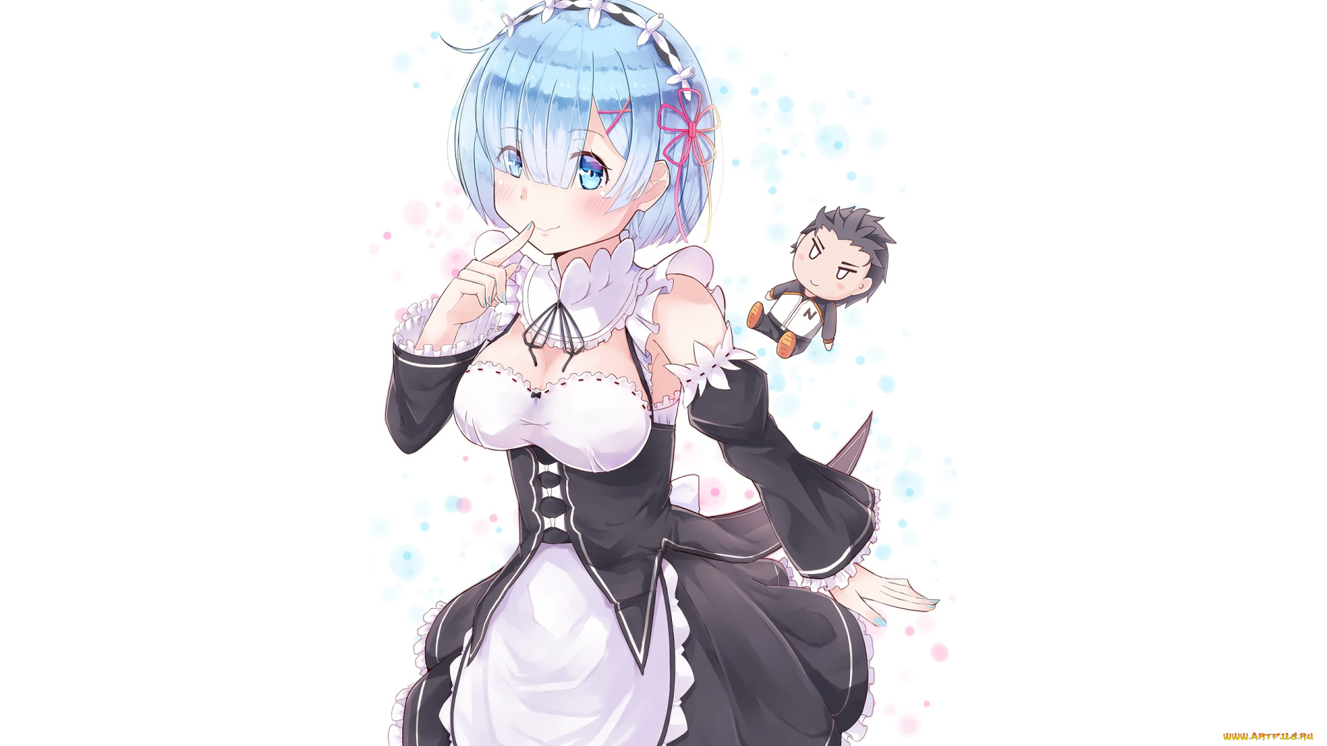 аниме, re, , zero, kara, hajimeru, isekai, seikatsu, фон, девушка, взгляд