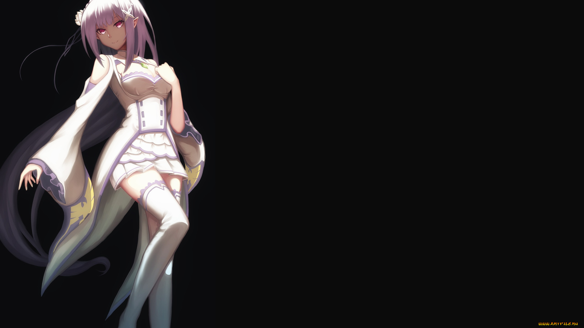 аниме, re, , zero, kara, hajimeru, isekai, seikatsu, фон, взгляд, девушка