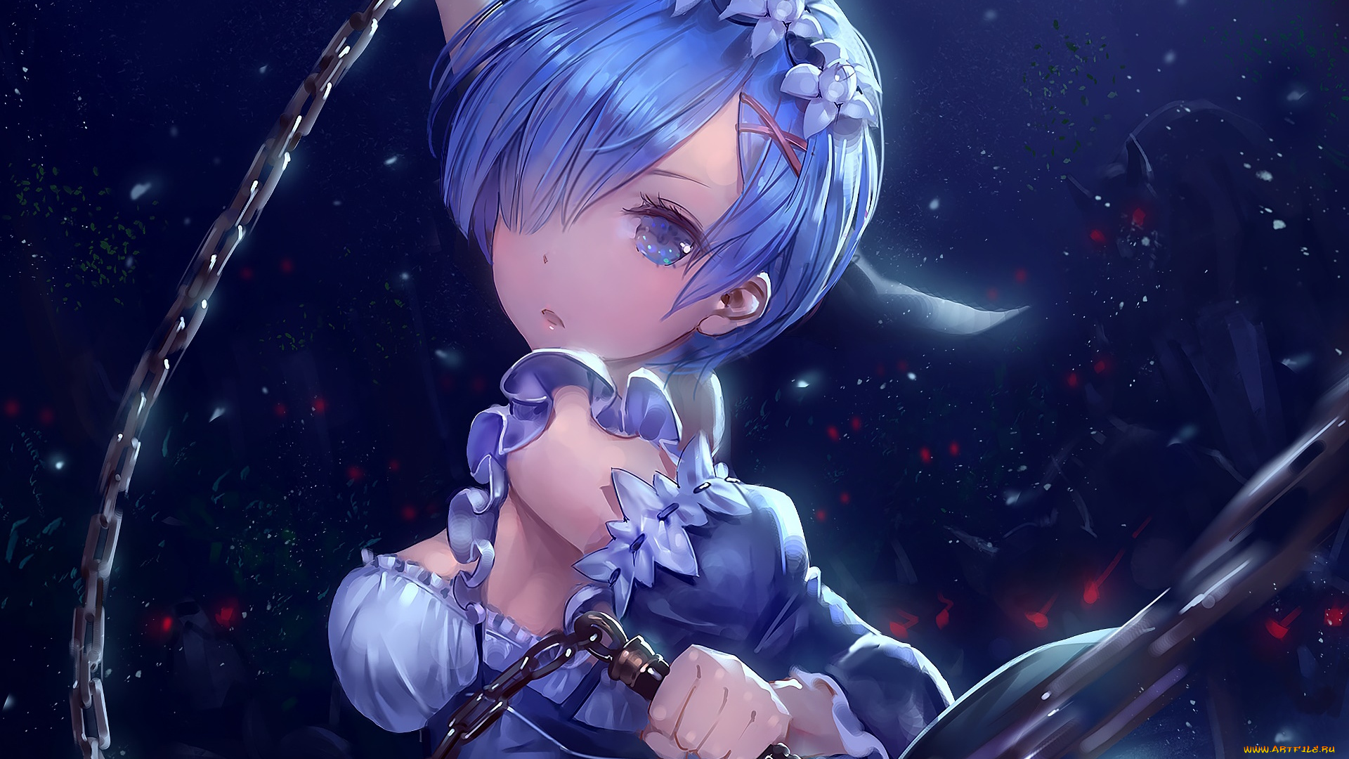 аниме, re, , zero, kara, hajimeru, isekai, seikatsu, фон, взгляд, девушка