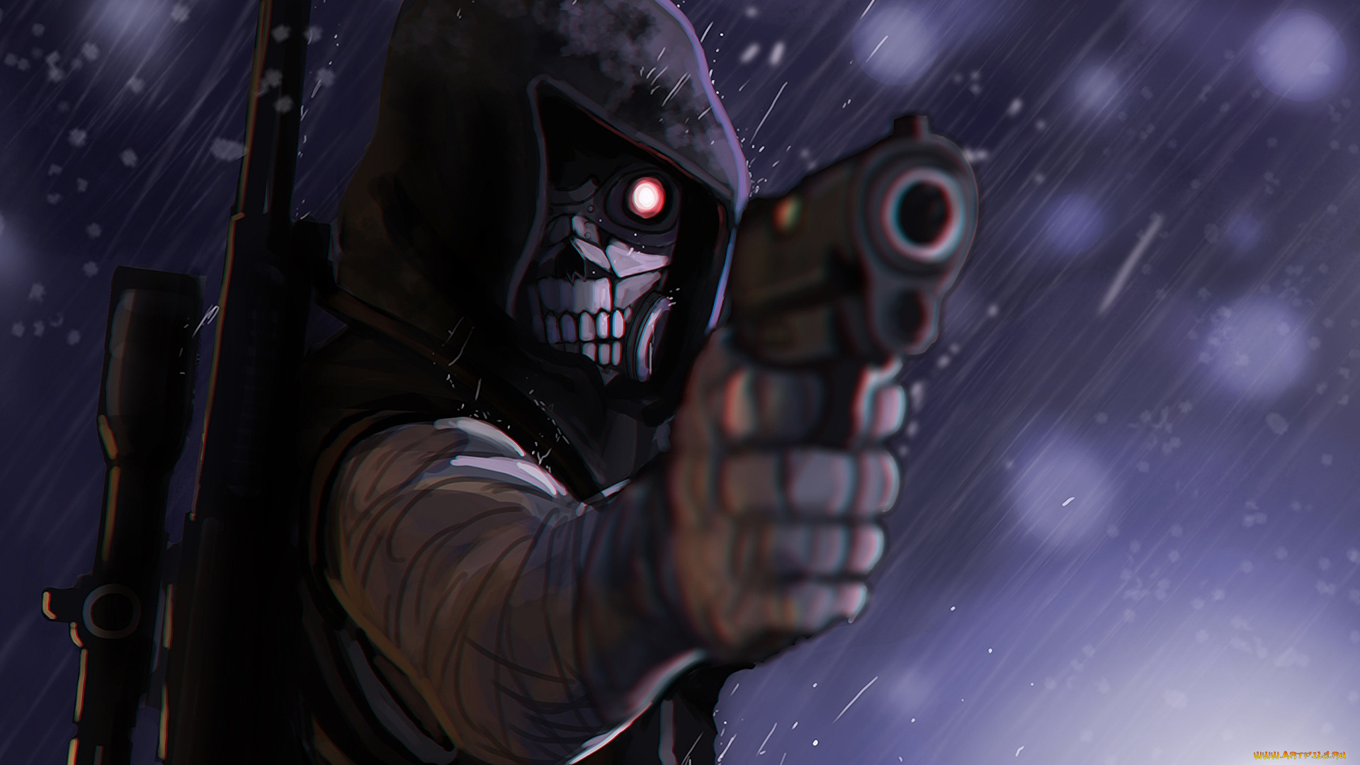 аниме, sword, art, online, винтовка, парень, art, death, gun, gale, online, sword, маска, пистолет, anime