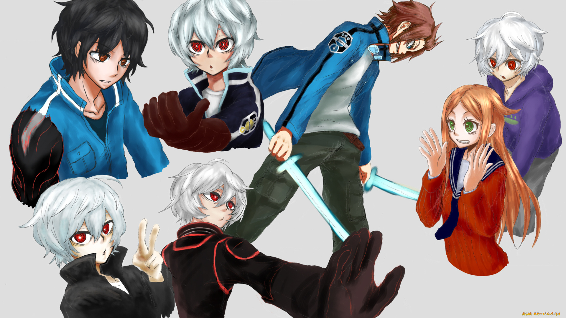 аниме, world, trigger, импульс, мира