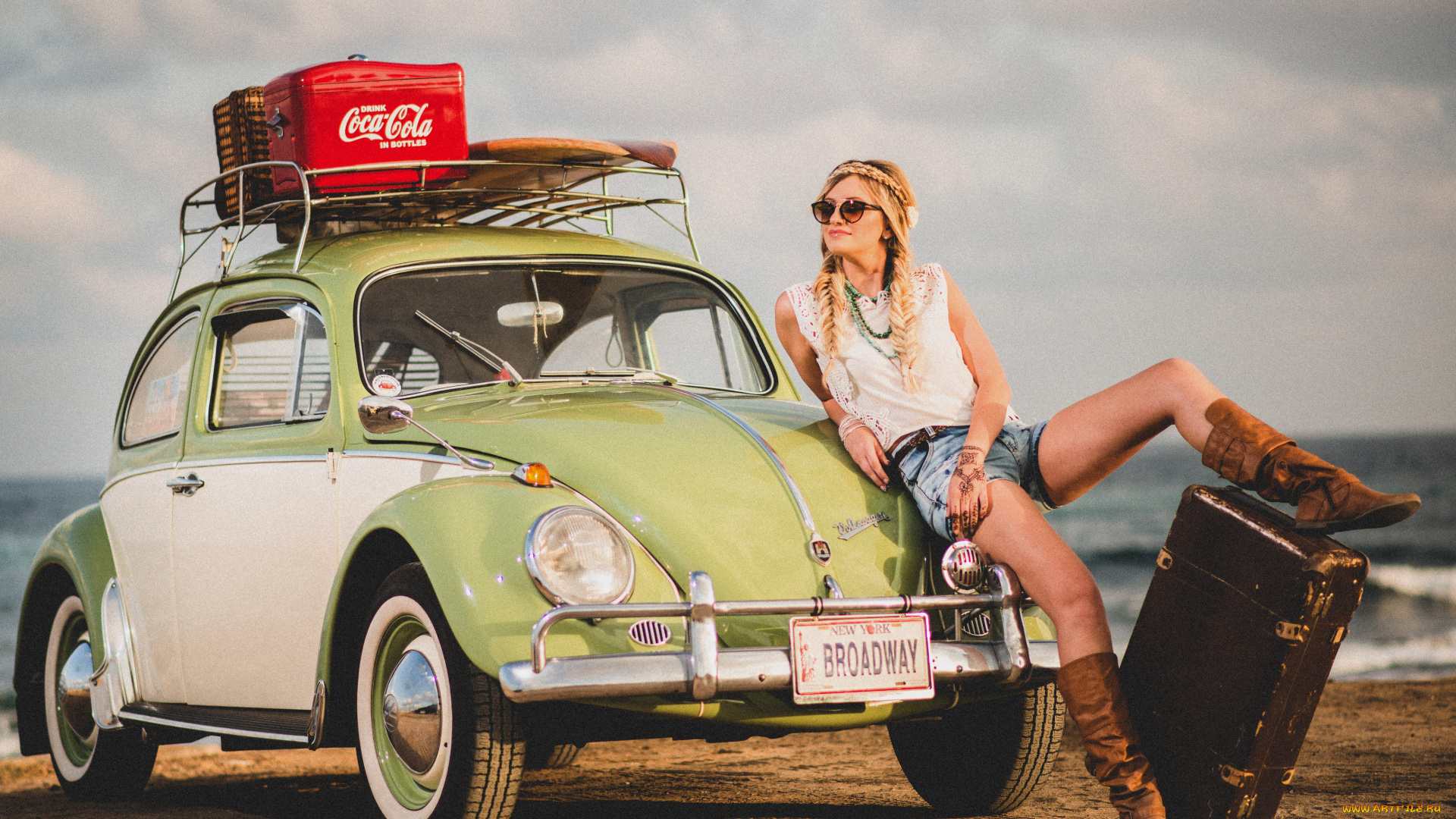 автомобили, -авто, с, девушками, vw