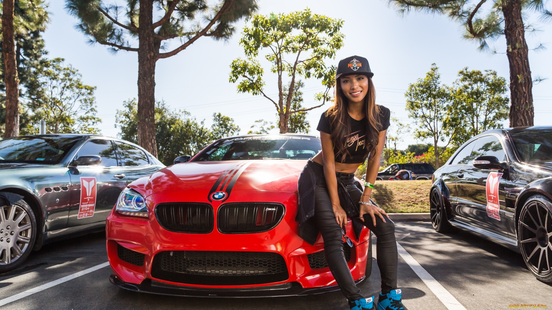 автомобили, -авто, с, девушками, взгляд, фон, девушка