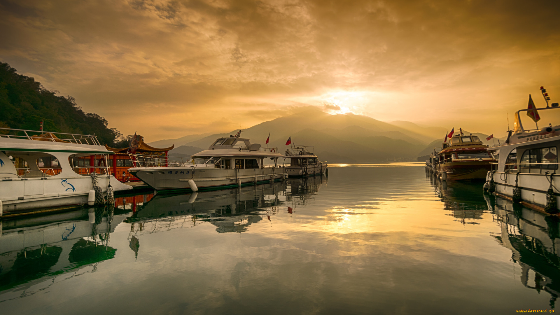 корабли, порты, , , причалы, рассвет