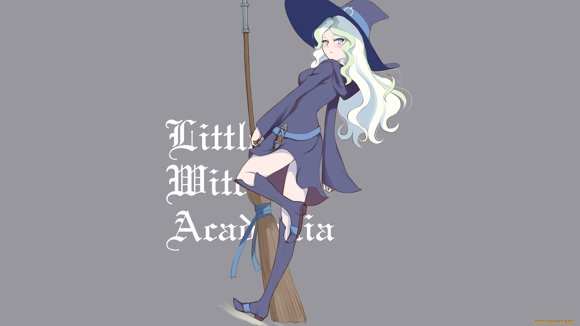 little, witch, academia, аниме, фон, взгляд, девушка