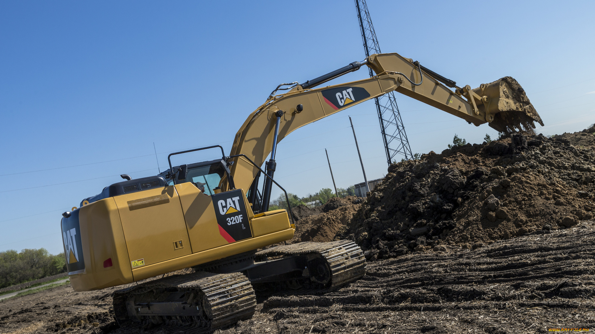 техника, экскаваторы, caterpillar