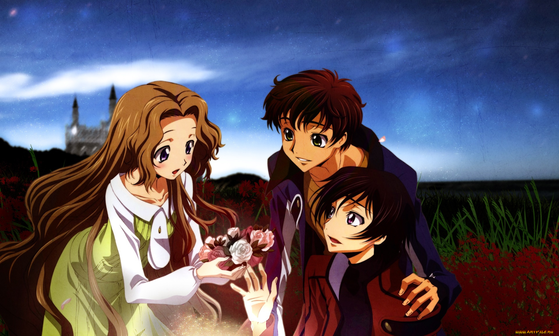 аниме, code, geass, фон, девушка, взгляд