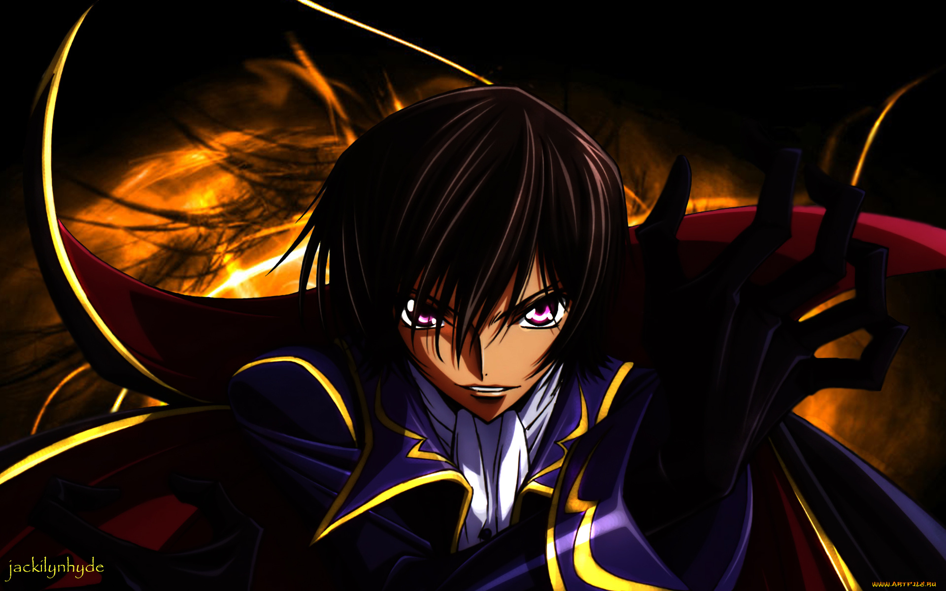 аниме, code, geass, девушка, фон, взгляд