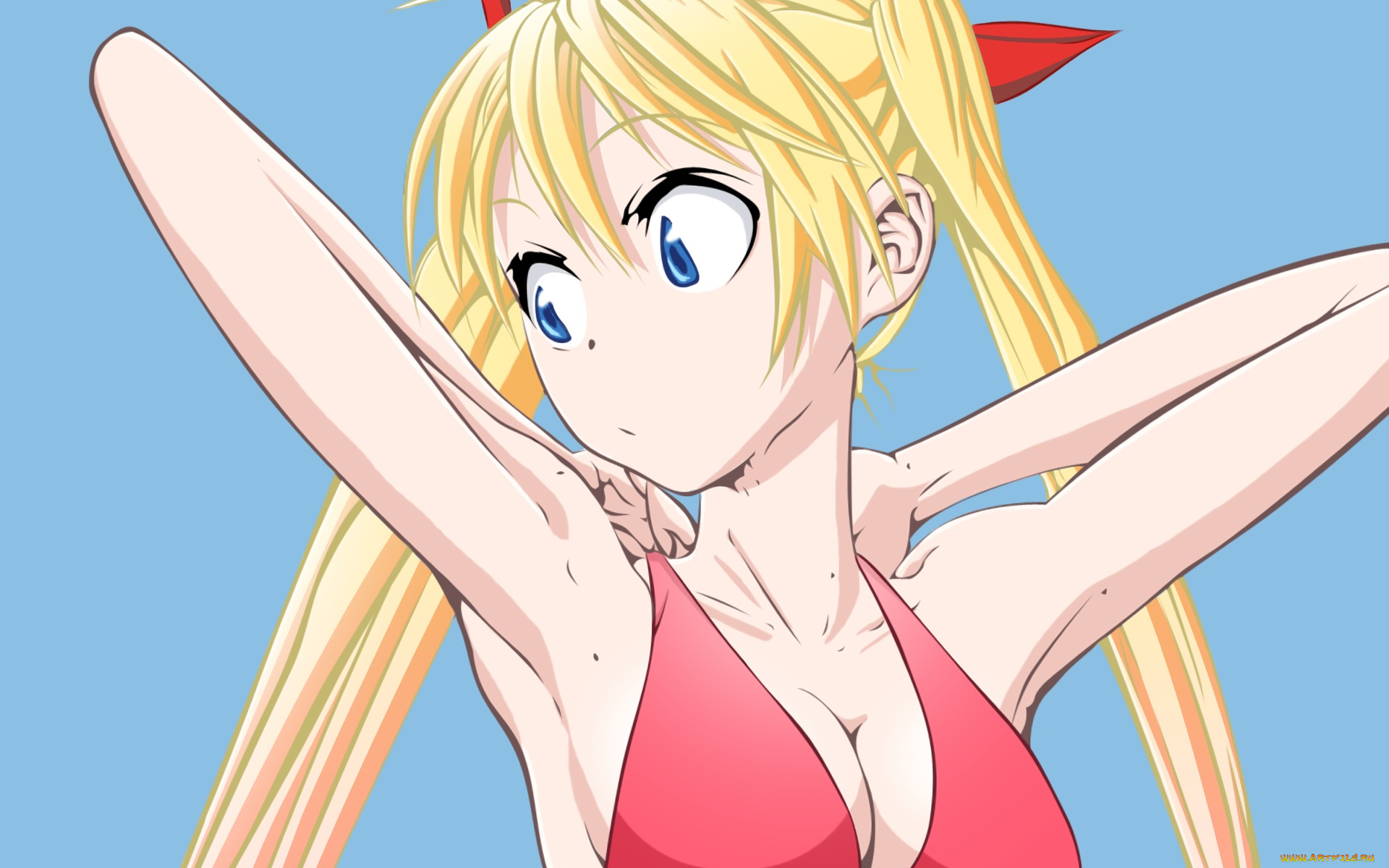 аниме, nisekoi, фон, девушка, взгляд