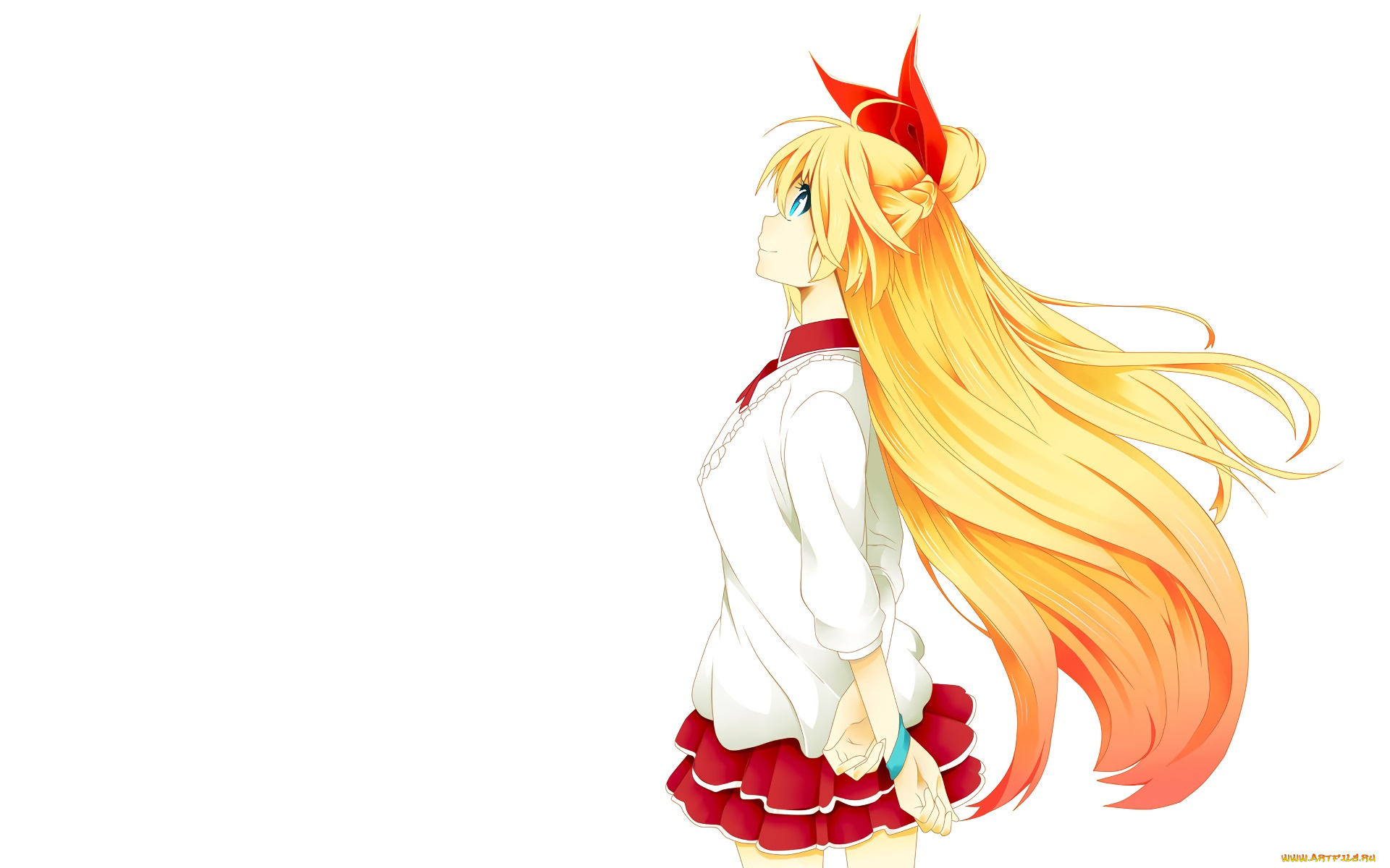 аниме, nisekoi, фон, взгляд, девушка