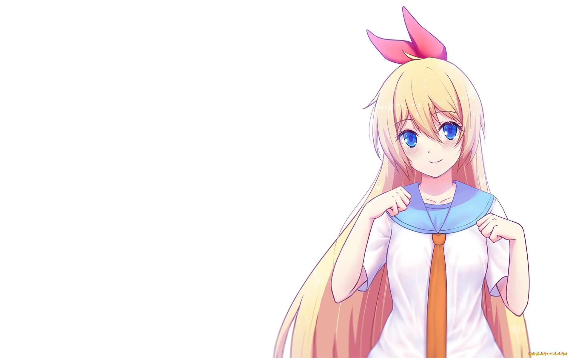 аниме, nisekoi, фон, взгляд, девушка