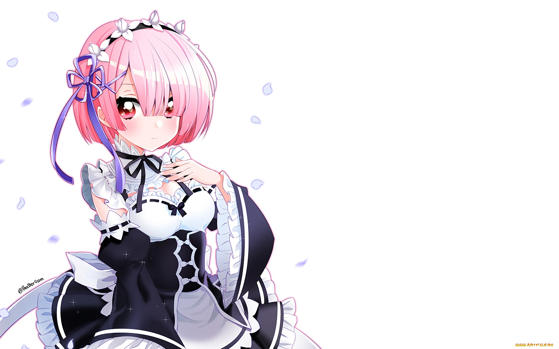 аниме, re, , zero, kara, hajimeru, isekai, seikatsu, взгляд, девушка, фон