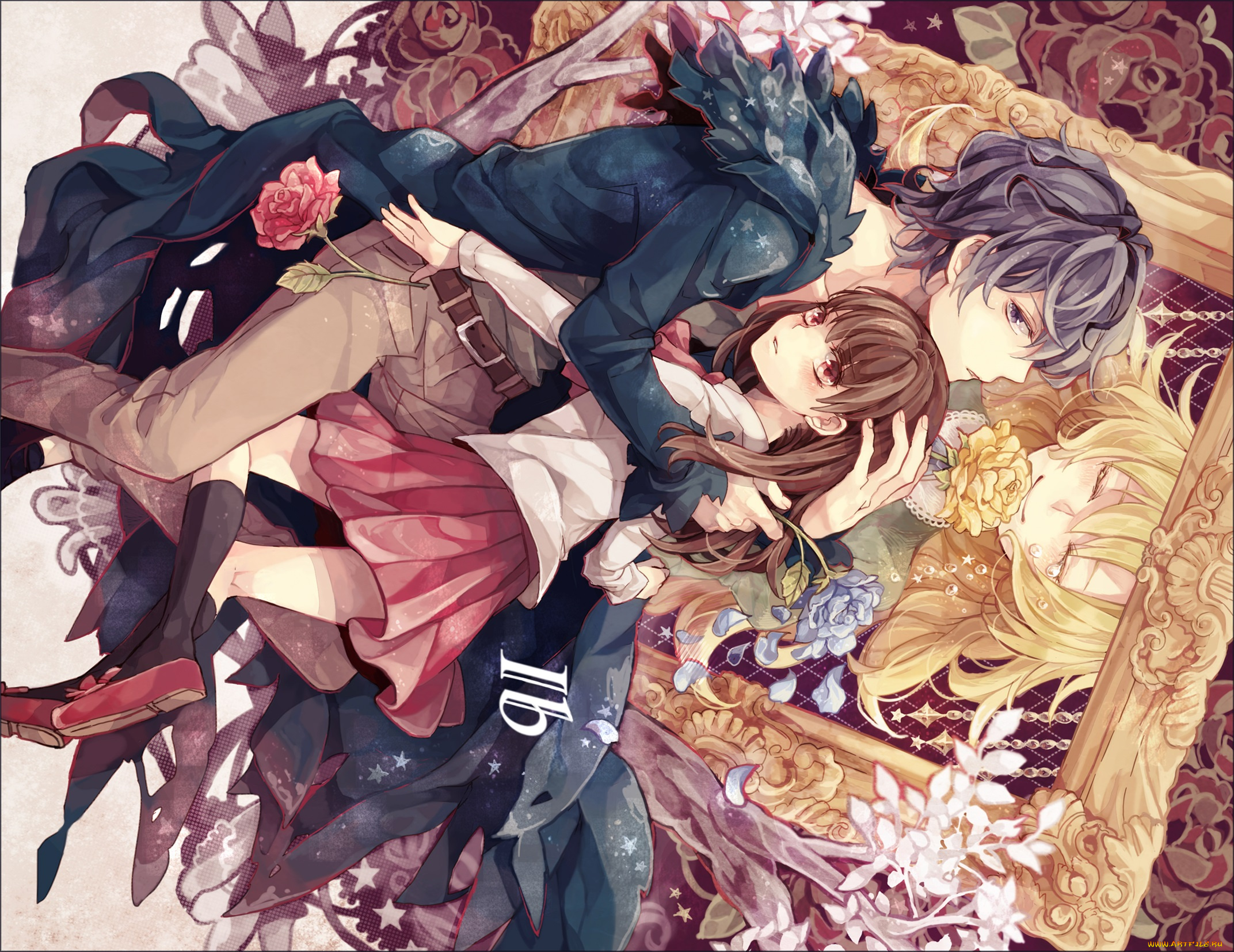 аниме, ib, иб, двое