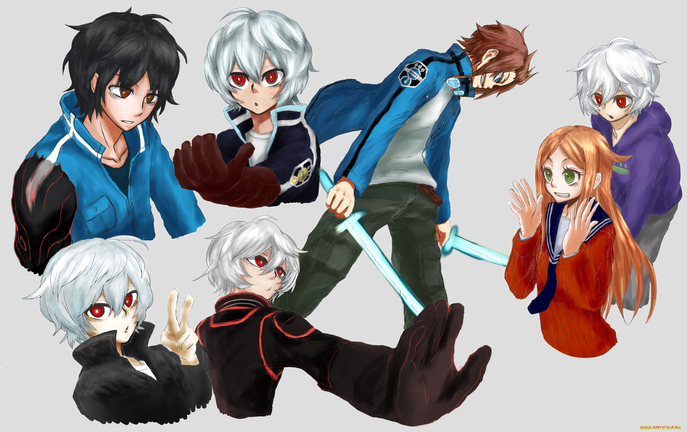 аниме, world, trigger, импульс, мира