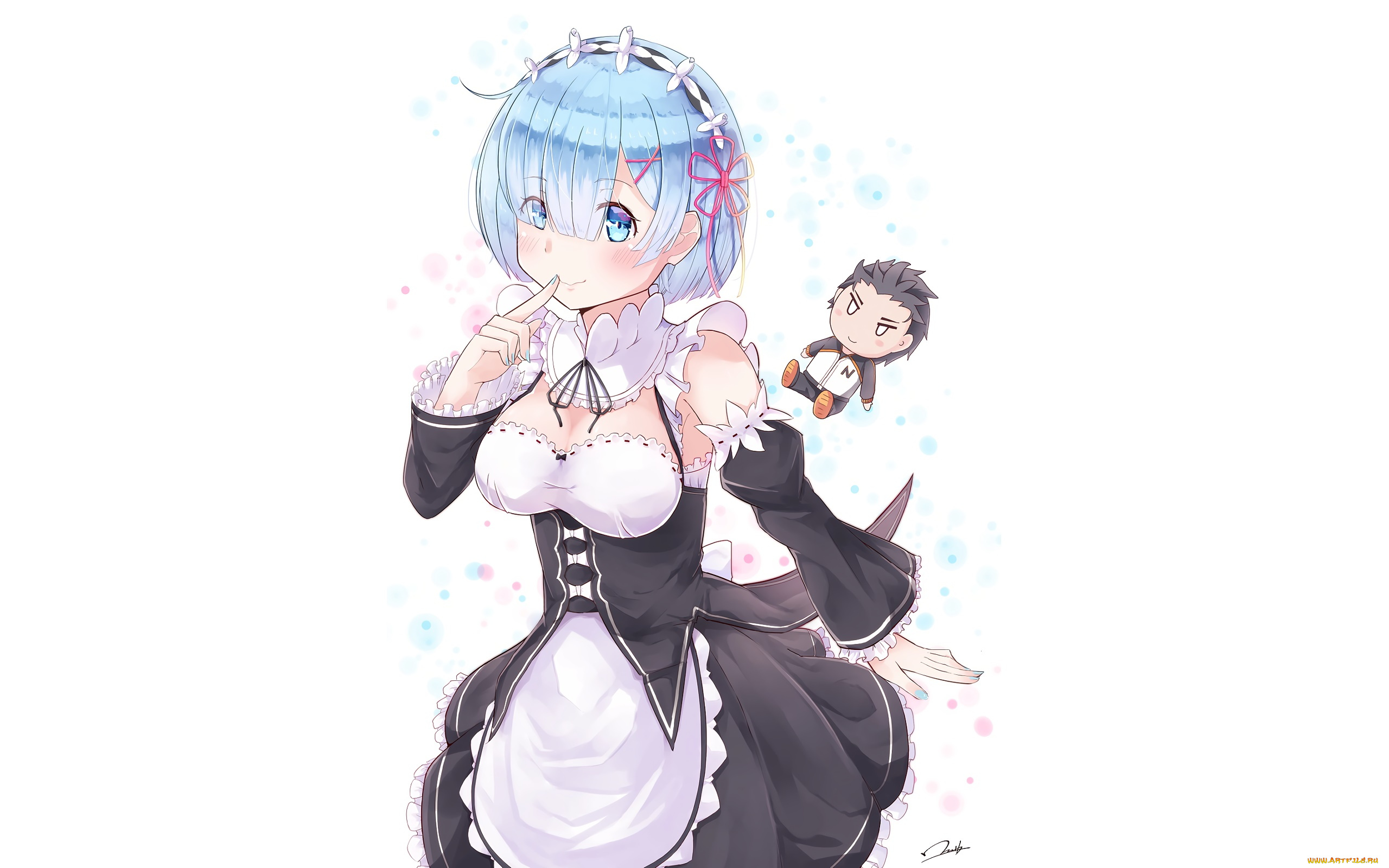 аниме, re, , zero, kara, hajimeru, isekai, seikatsu, фон, девушка, взгляд