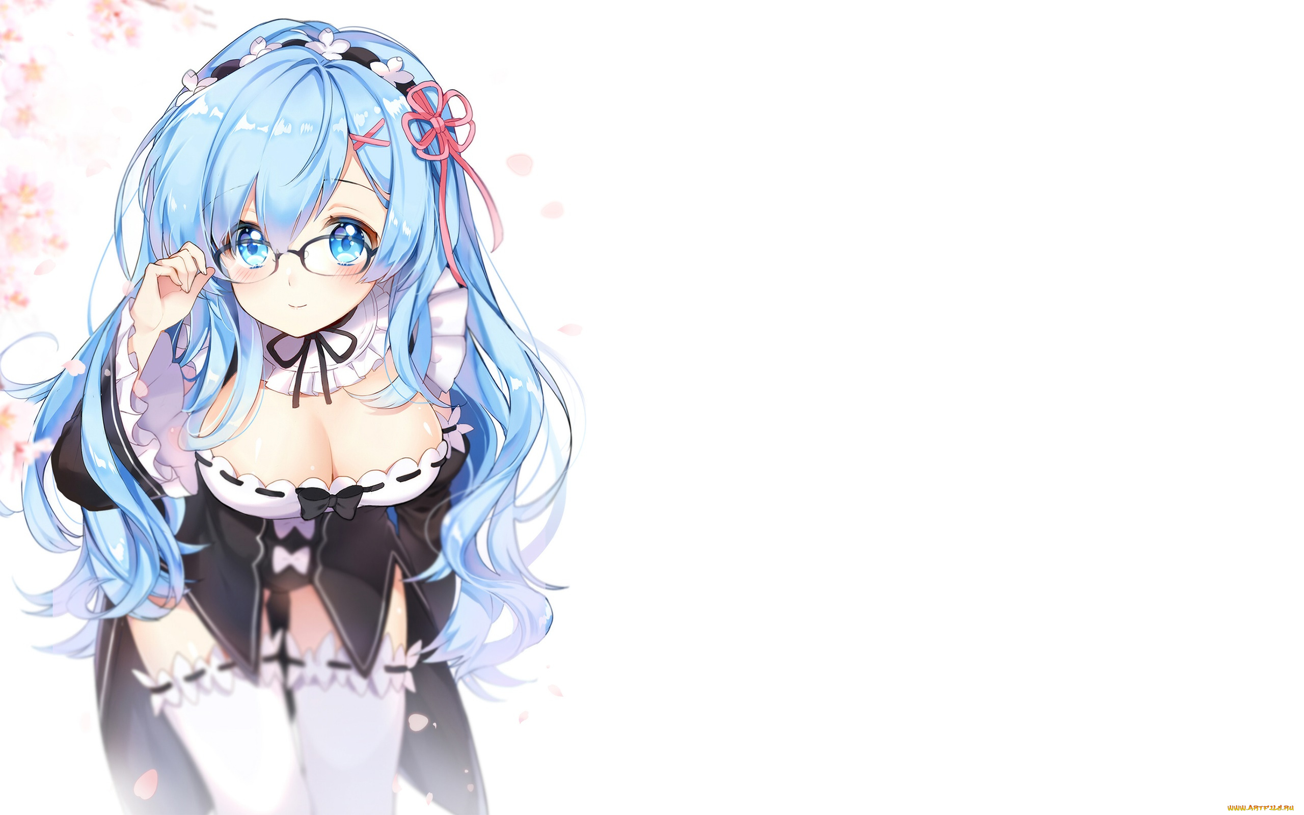 аниме, re, , zero, kara, hajimeru, isekai, seikatsu, девушка, фон, взгляд