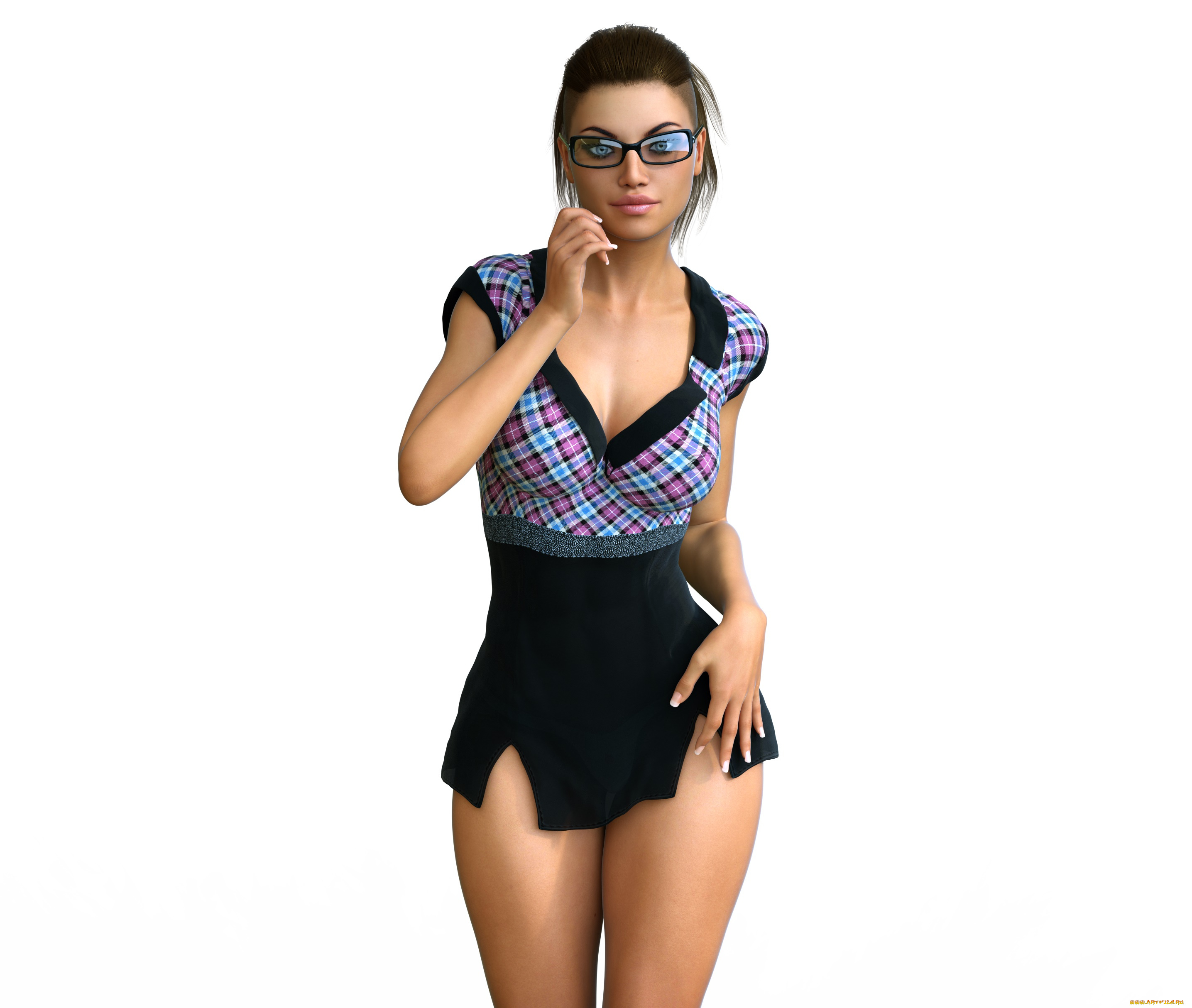 3д, графика, люди, , people, девушка, взгляд, фон