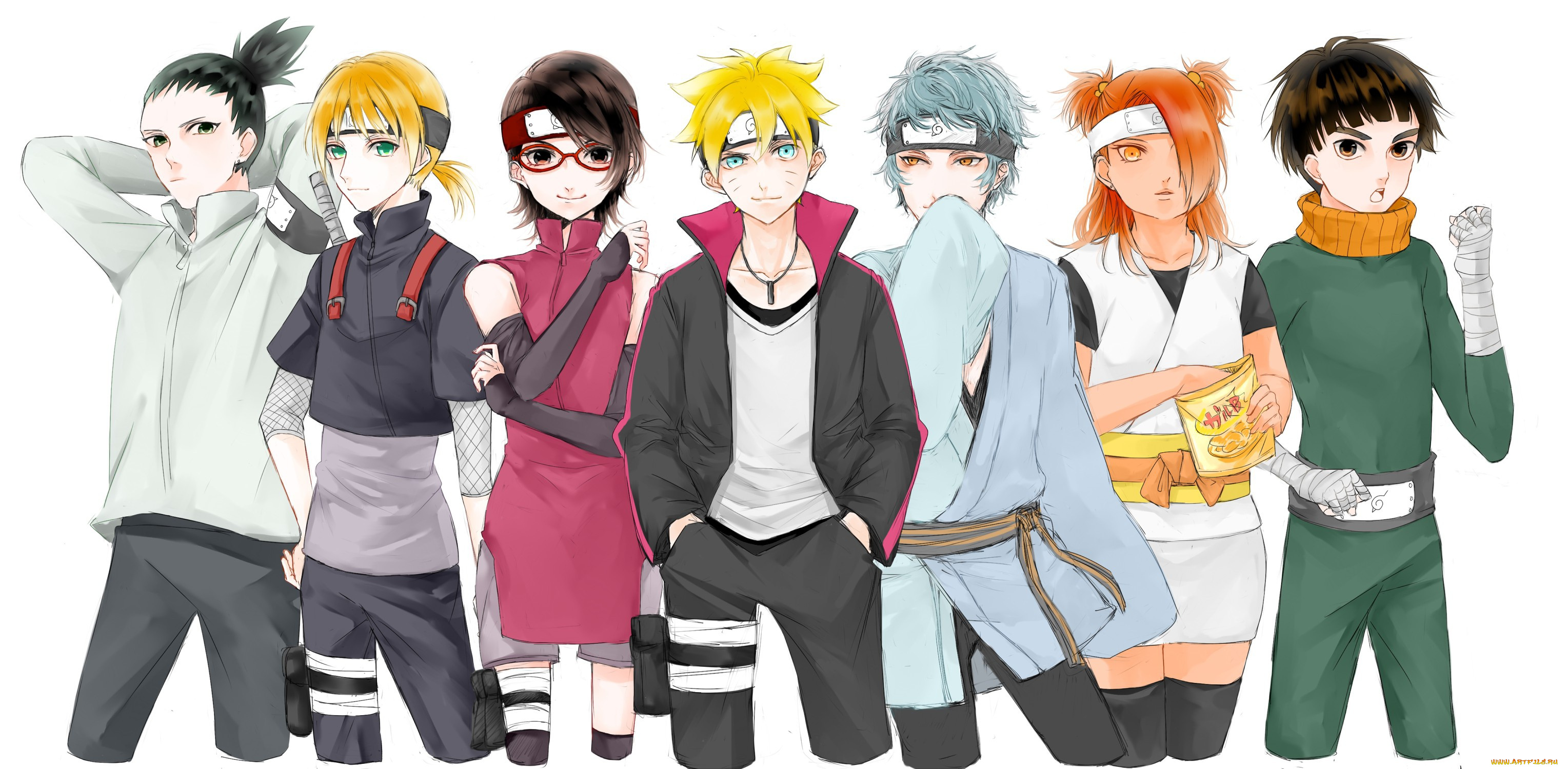 аниме, naruto, ninja, shinobi, hitaiate, ninjaken, genin, kunoichi, konoha, anbu, ne, uzumaki, boruto, metal, lee, mitsuki, the, next, generation, akimichi, chouchou, uchiha, sara, yamanaka, inojin, nara, shikadai