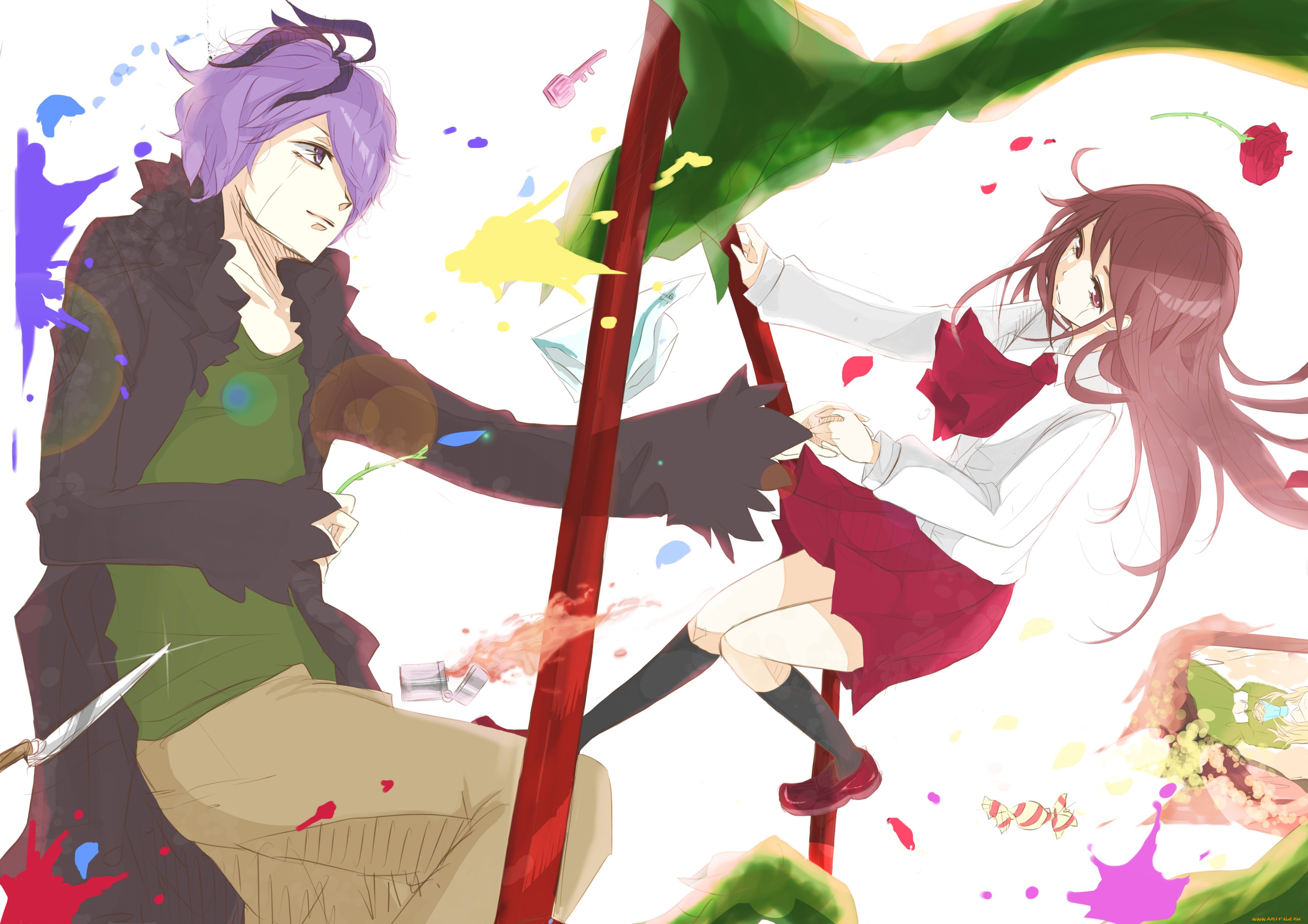 аниме, ib, двое, иб