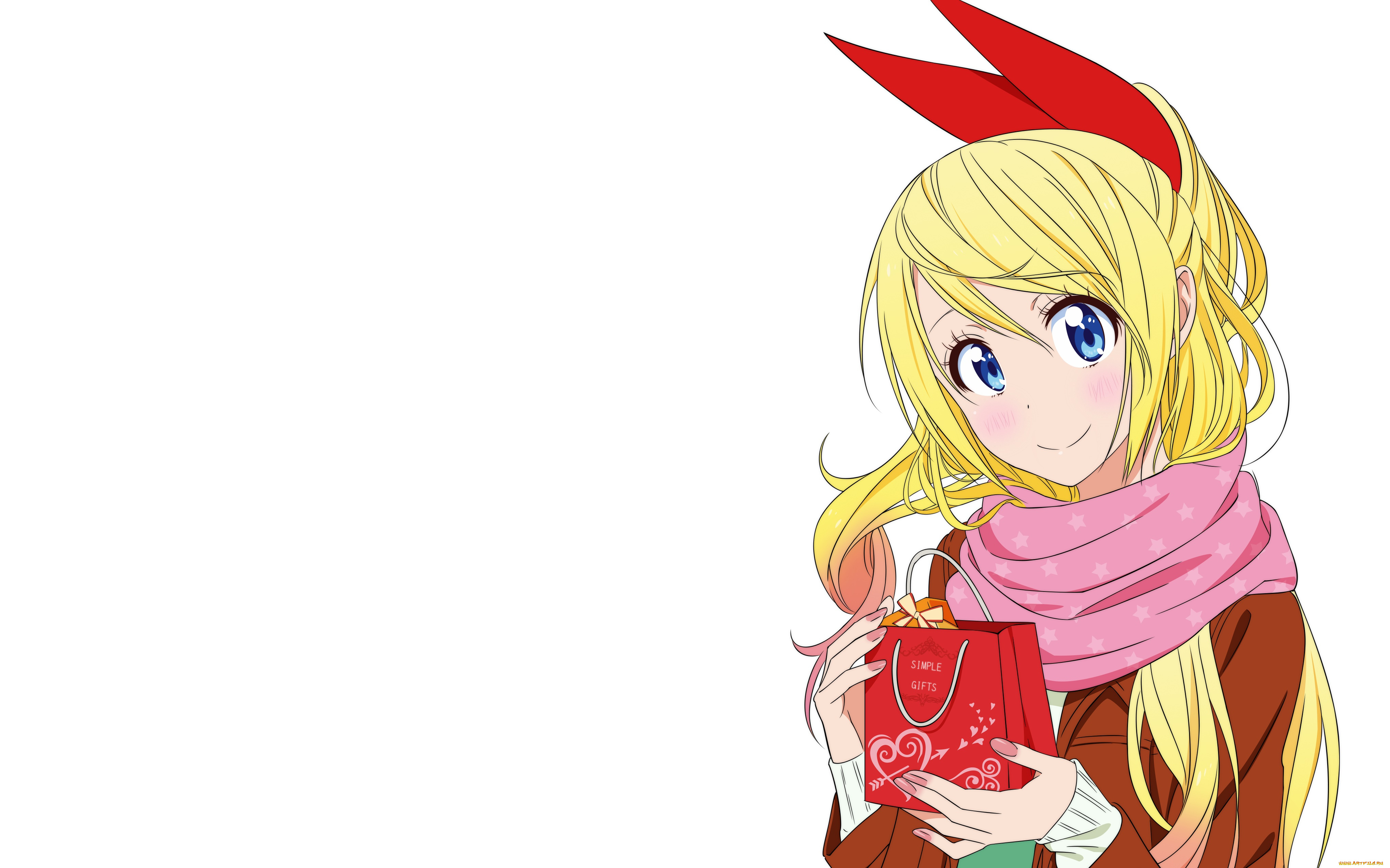 аниме, nisekoi, взгляд, девушка, фон