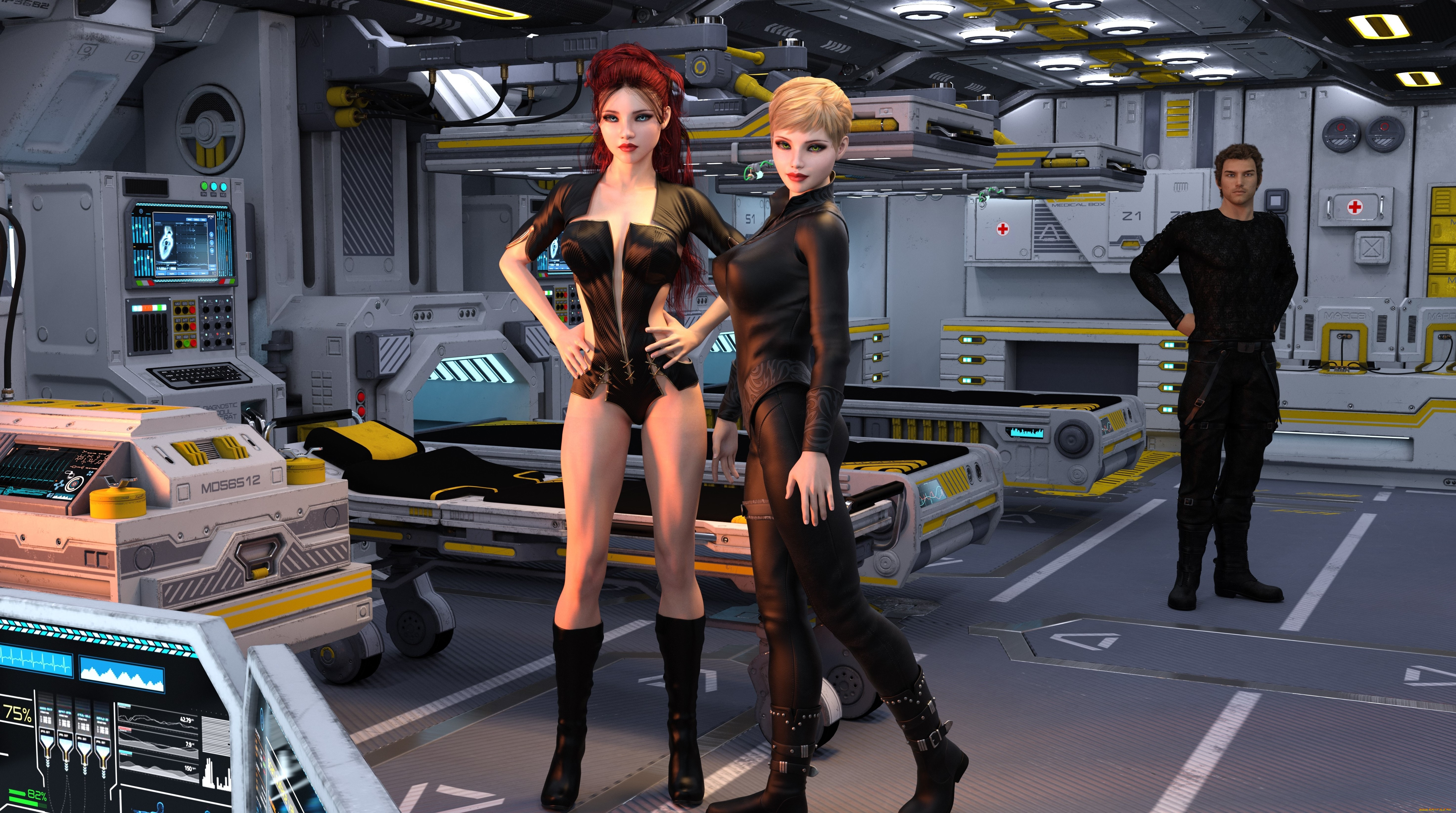 3д, графика, фантазия, , fantasy, фон, взгляд, девушки