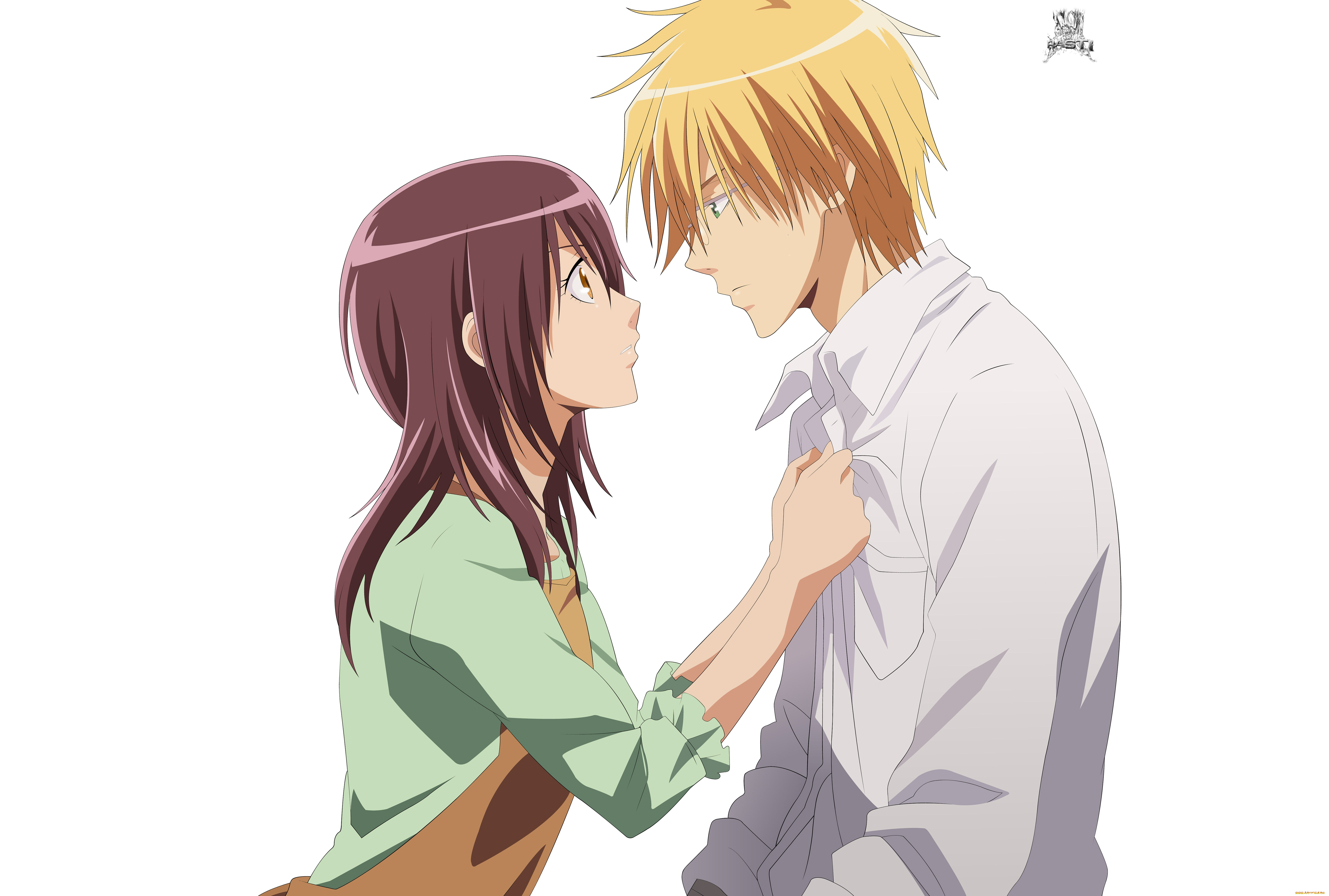 аниме, kaichou, wa, maid-sama, пара