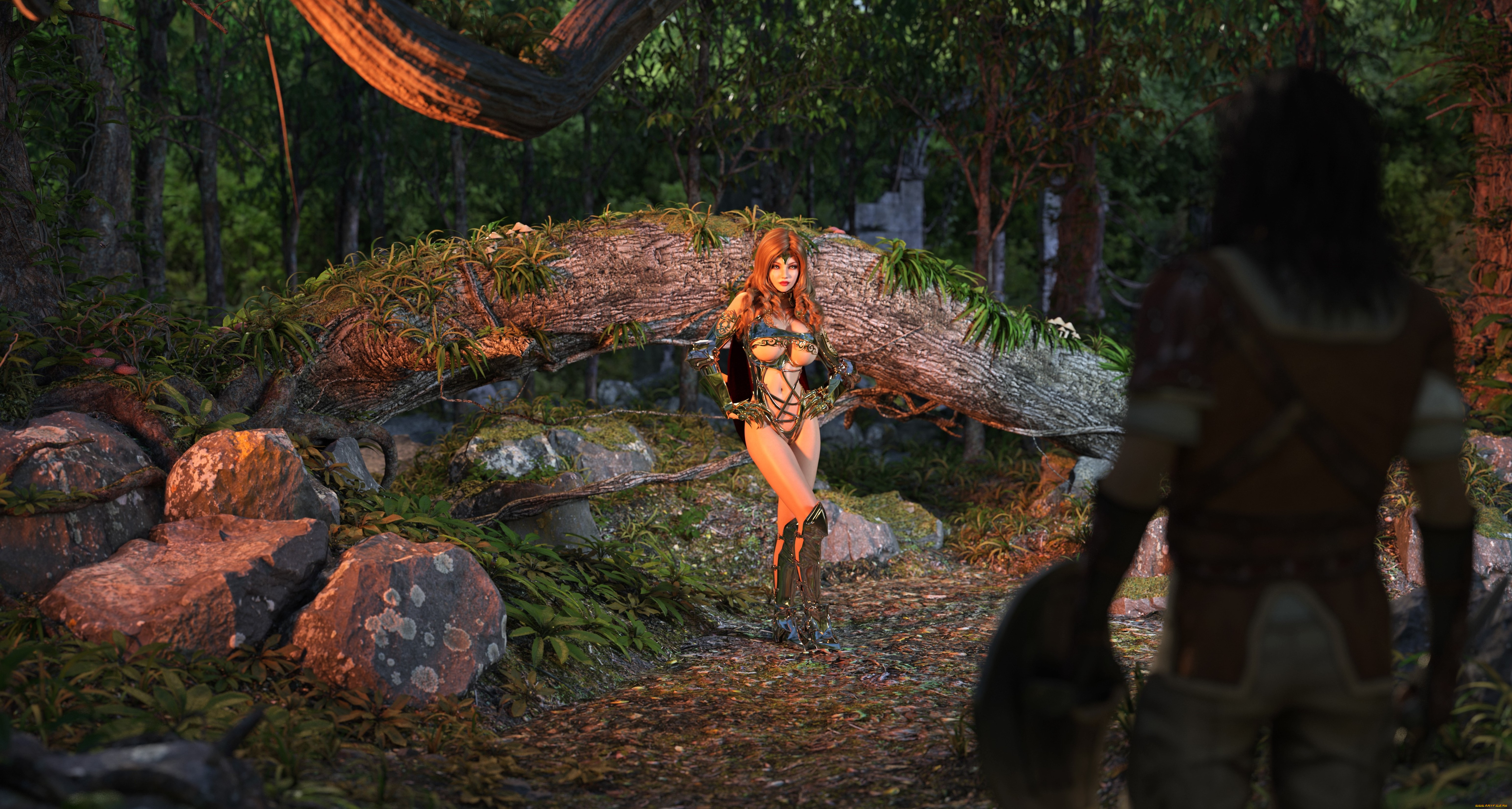 3д, графика, фантазия, , fantasy, взгляд, девушка, фон