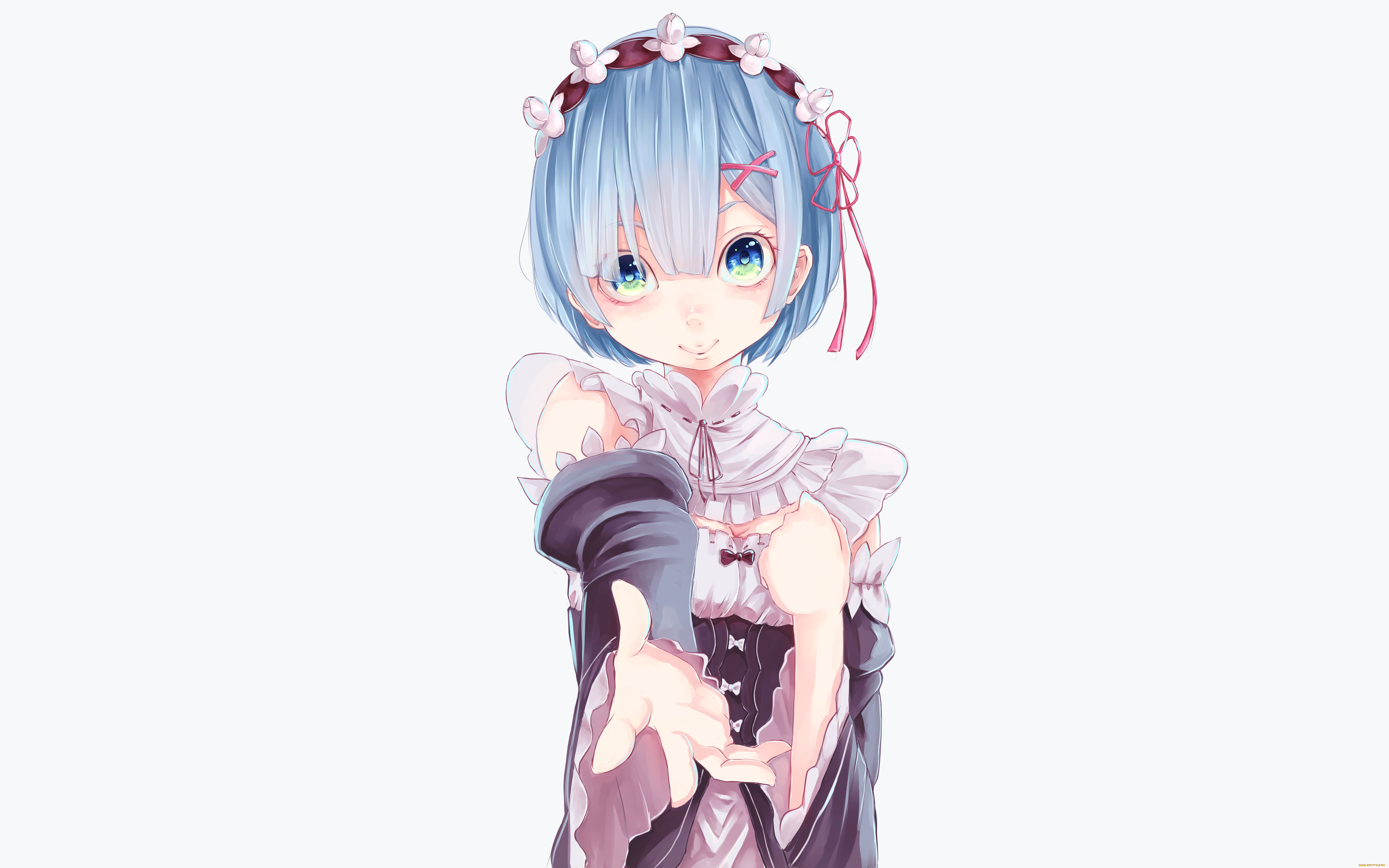 аниме, re, , zero, kara, hajimeru, isekai, seikatsu, фон, взгляд, девушка