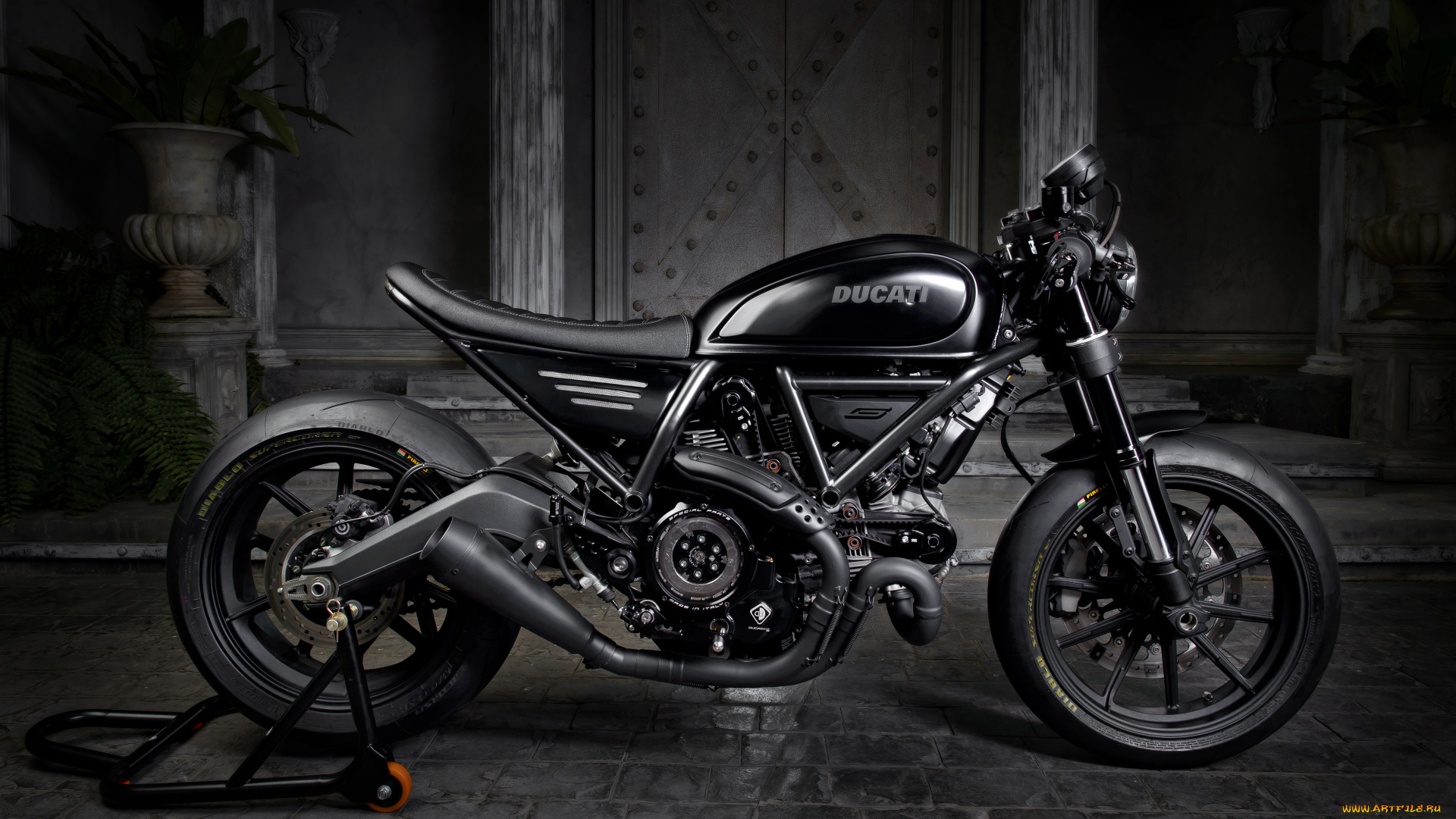 ducati, scrambler, , 2018, мотоциклы, ducati, тюнинг, scrambler, custom, bikes, черный, дукати