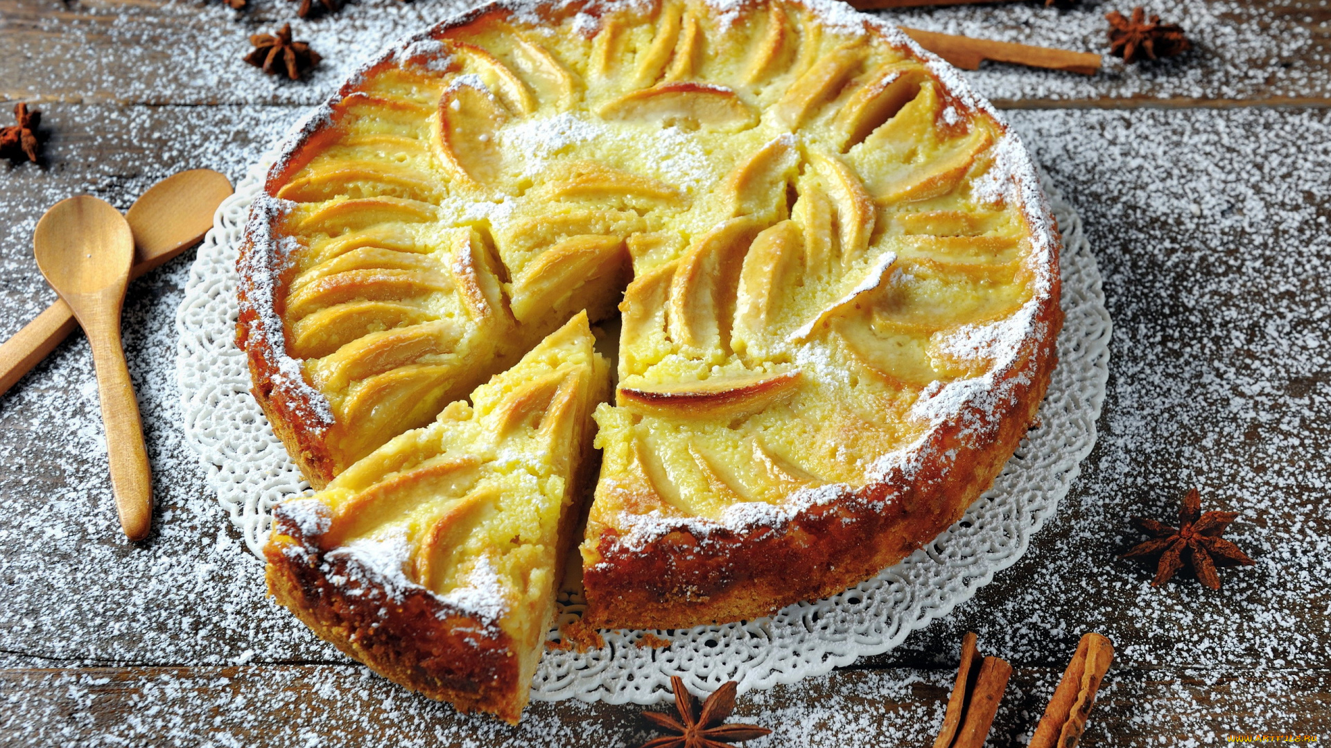 еда, пироги, анис, корица, пай, яблочный