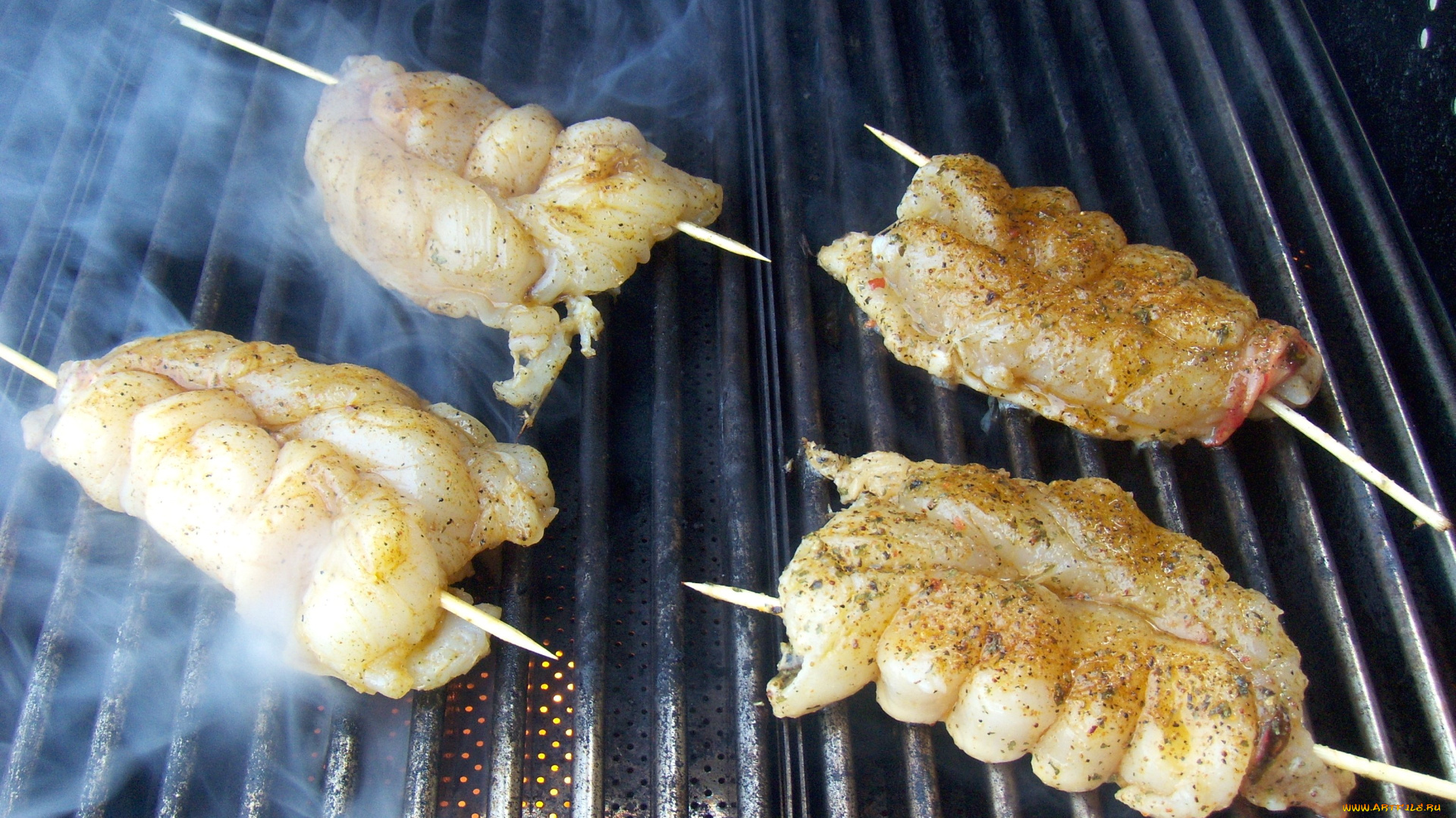 еда, рыбные, блюда, , с, морепродуктами, лобстер