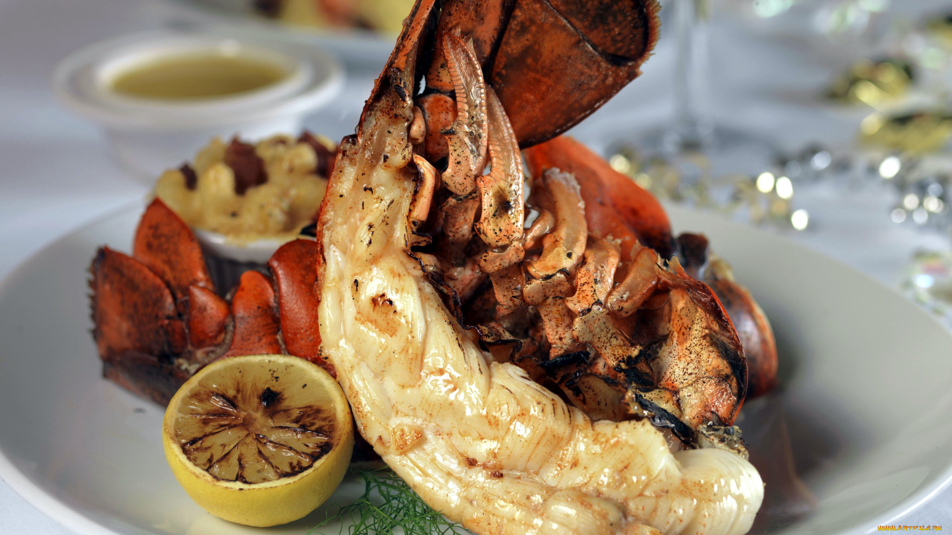 еда, рыбные, блюда, , с, морепродуктами, лобстер