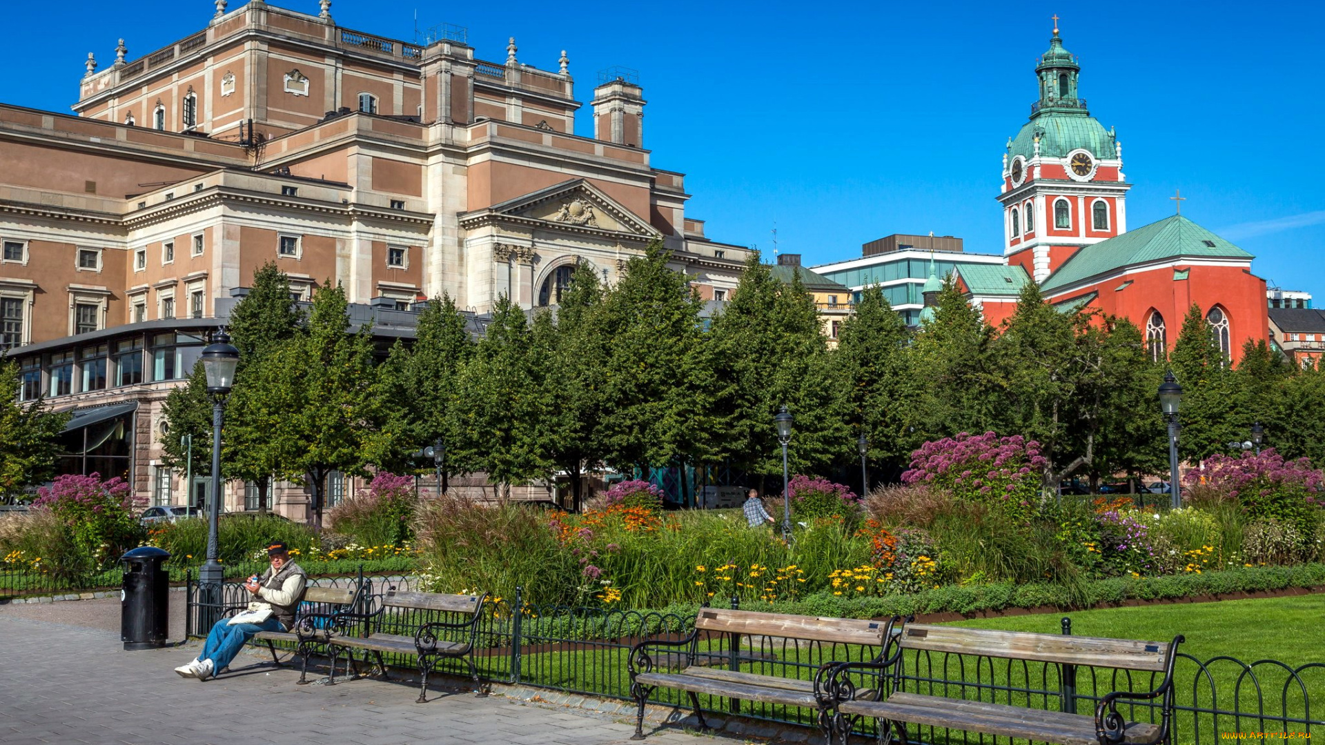 города, стокгольм, , швеция, сквер