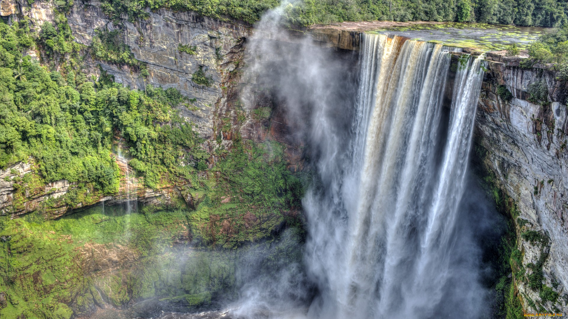 природа, водопады, простор