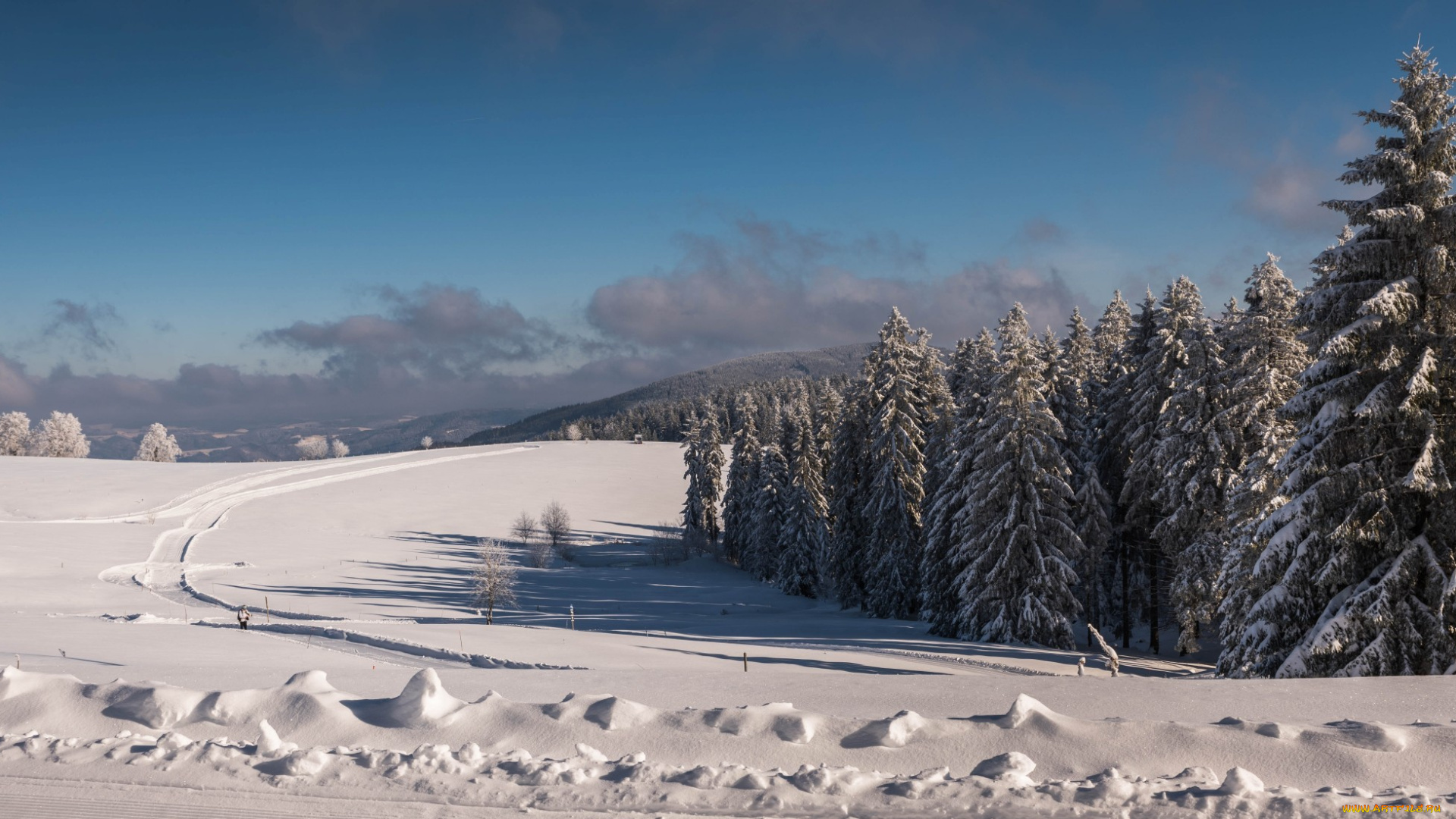 природа, зима, простор