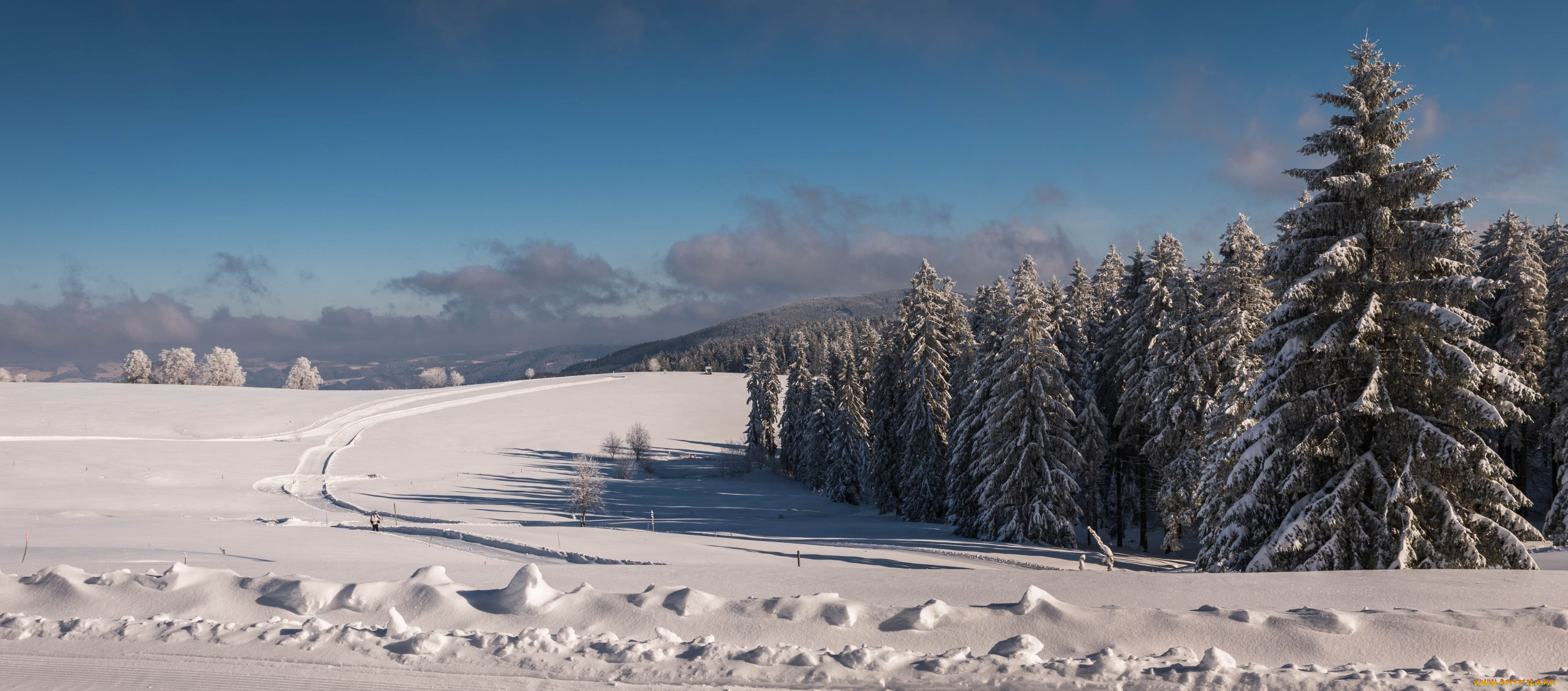 природа, зима, простор