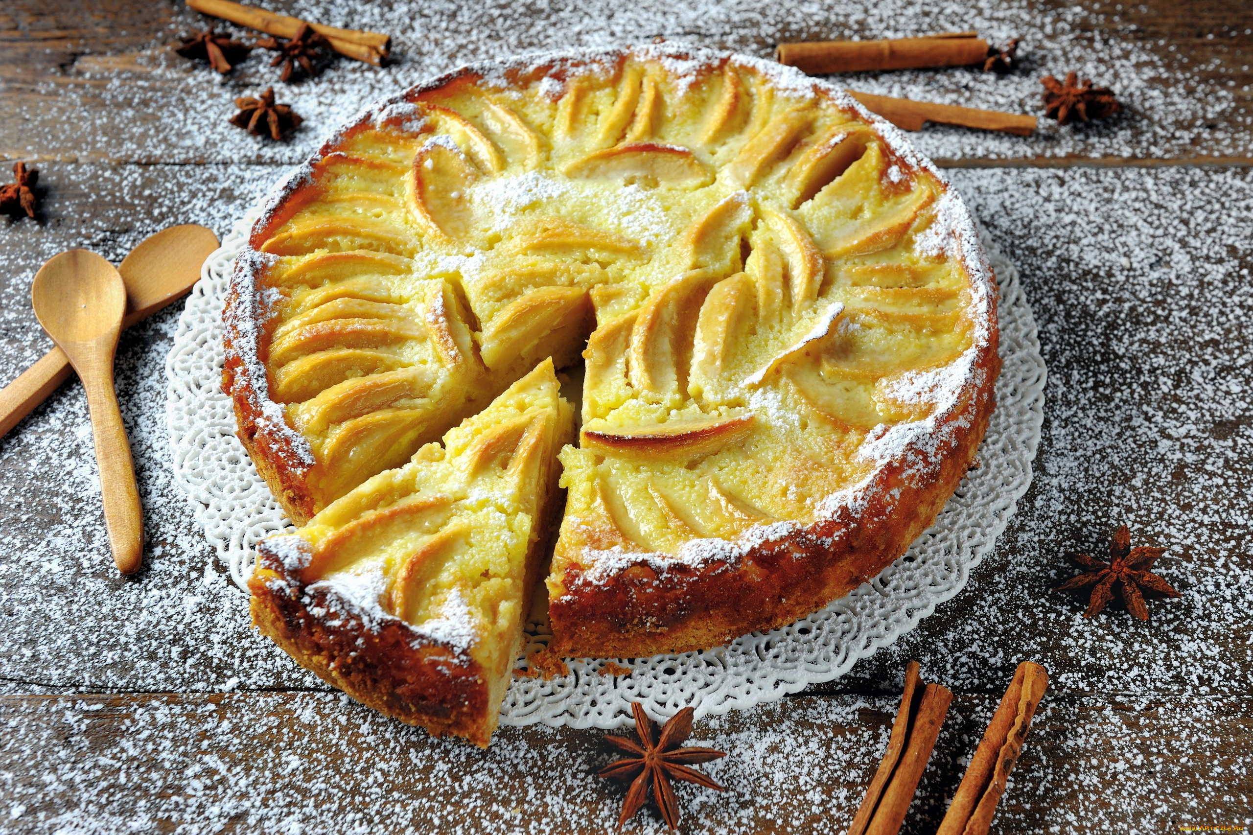 еда, пироги, анис, корица, пай, яблочный