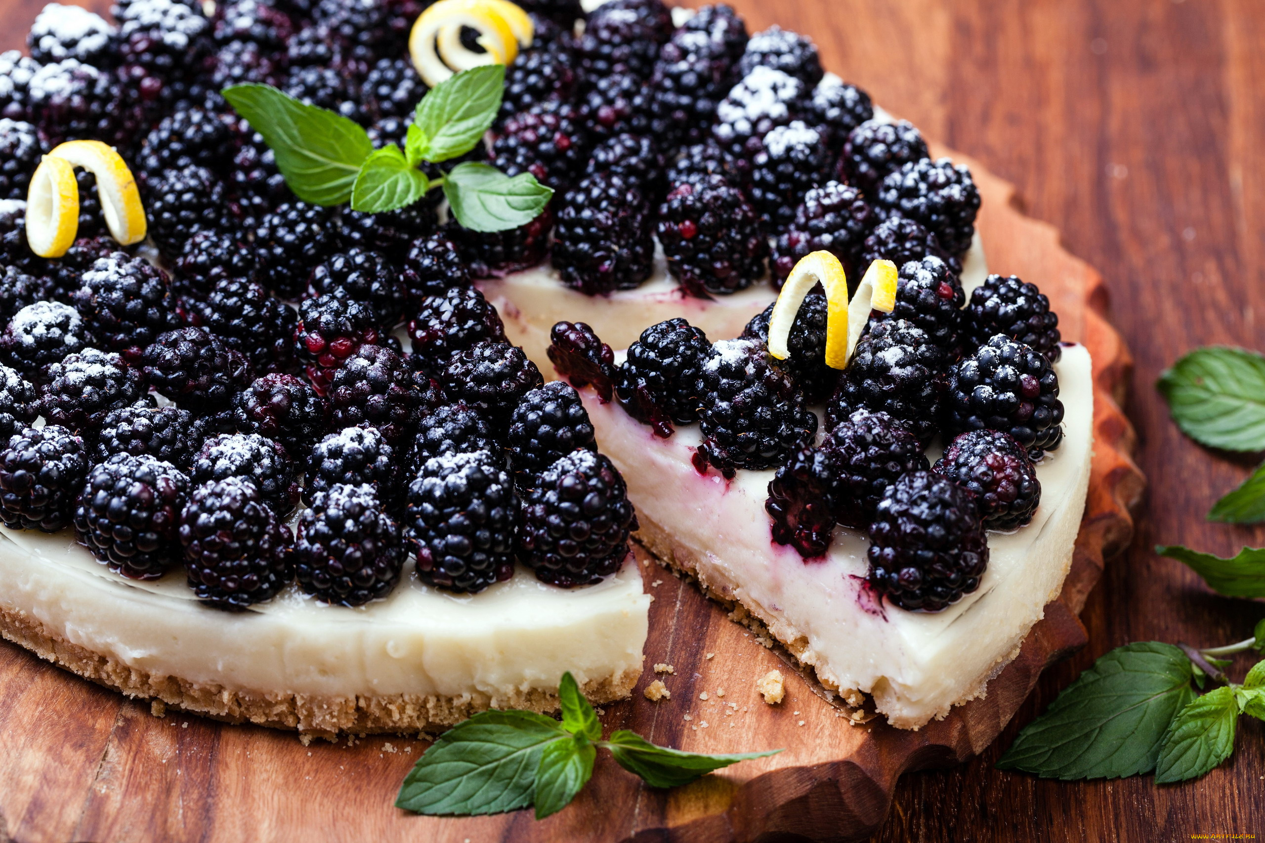 еда, пироги, ежевика, ягодный, пирог