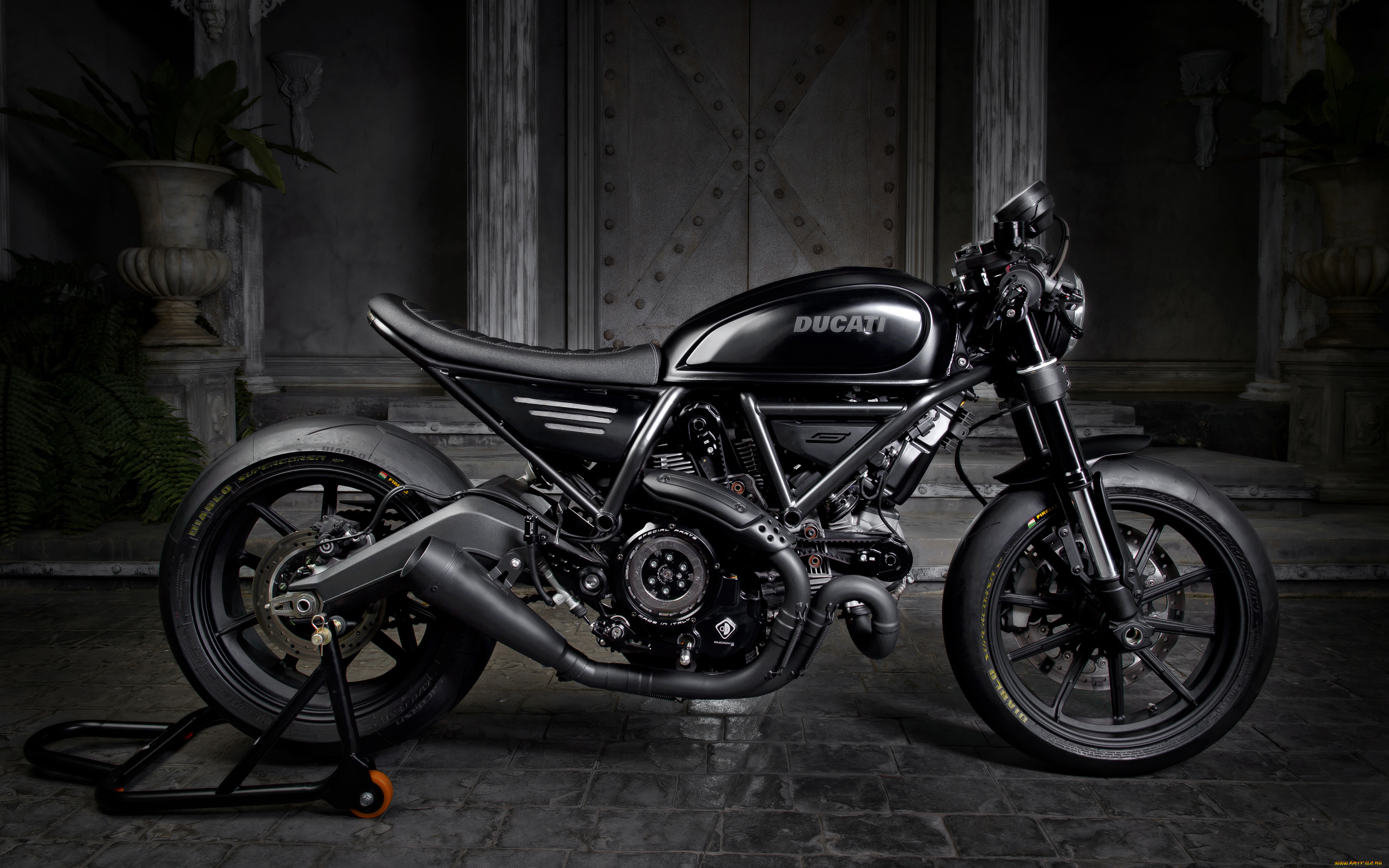 ducati, scrambler, , 2018, мотоциклы, ducati, тюнинг, scrambler, custom, bikes, черный, дукати