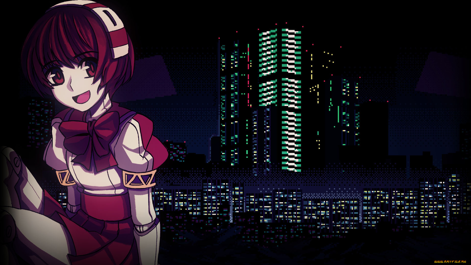 аниме, va-11, hall-a, cyberpunk, bartender, action, девушка