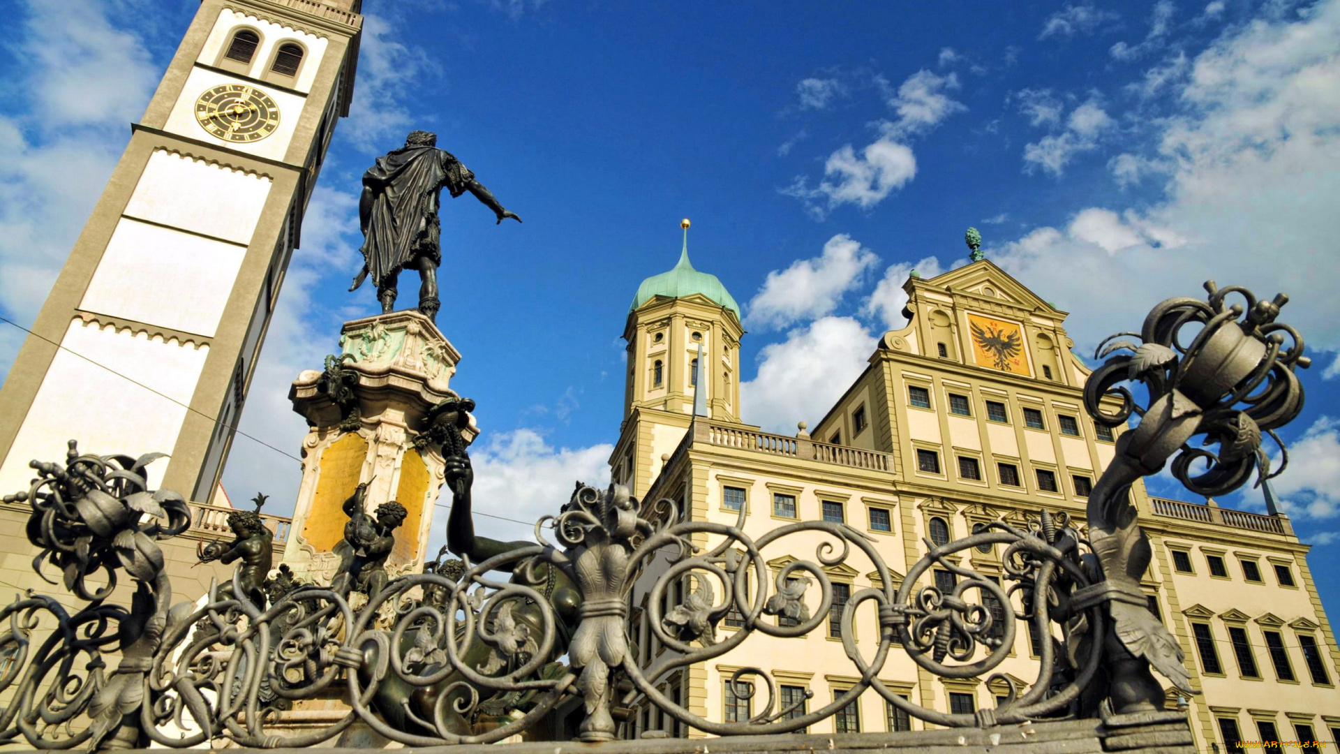 augsburg, germany, города, -, здания, , дома