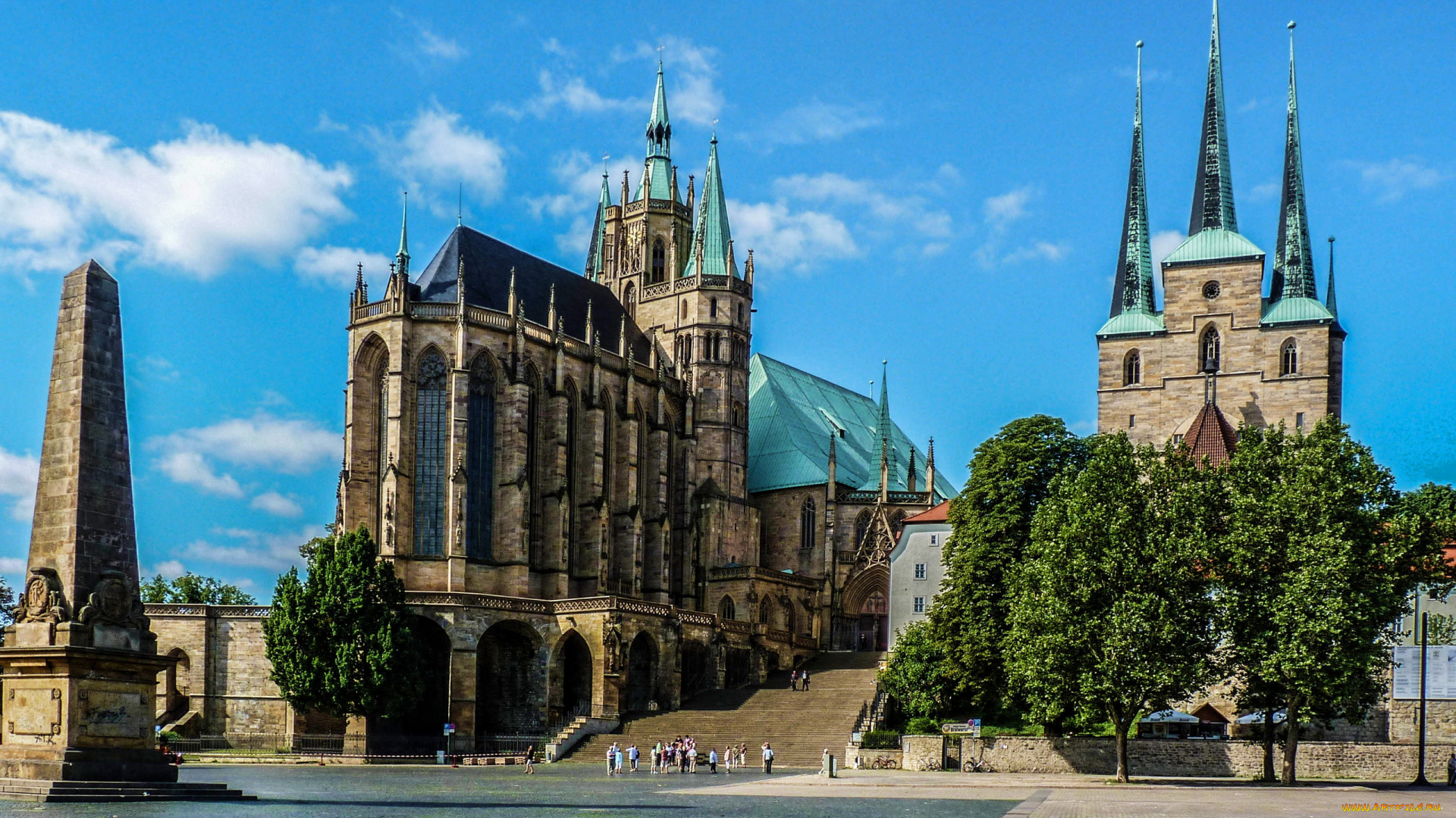 erfurt, germany, города, -, католические, соборы, , костелы, , аббатства