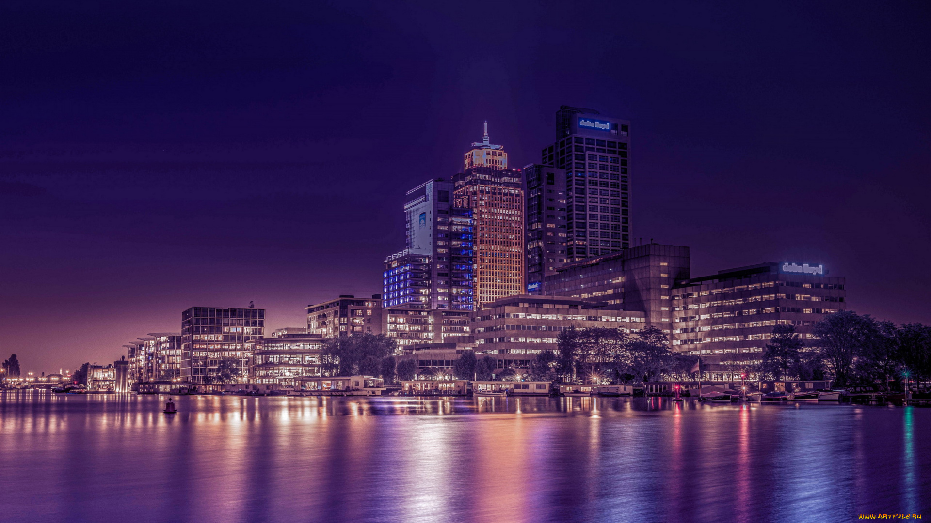 города, амстердам, , нидерланды, amstel, river