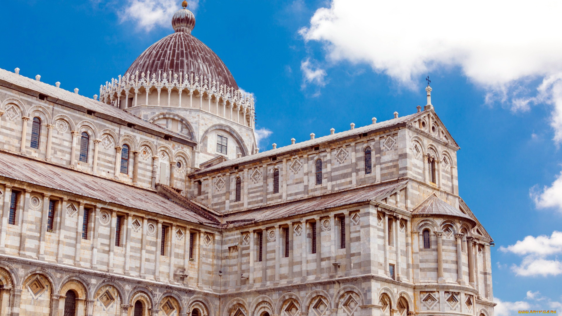 города, пиза, , италия, собор