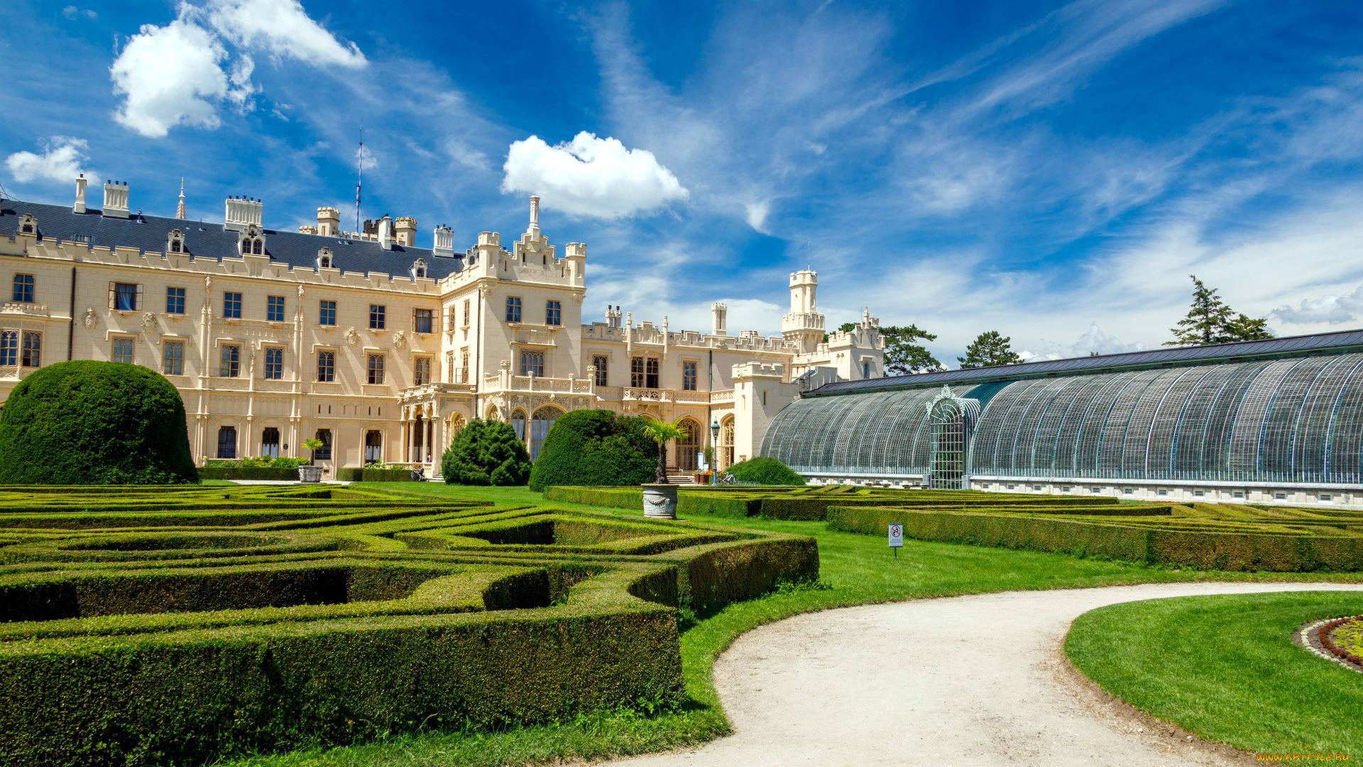 lednice, castle, города, замки, чехии, lednice, castle