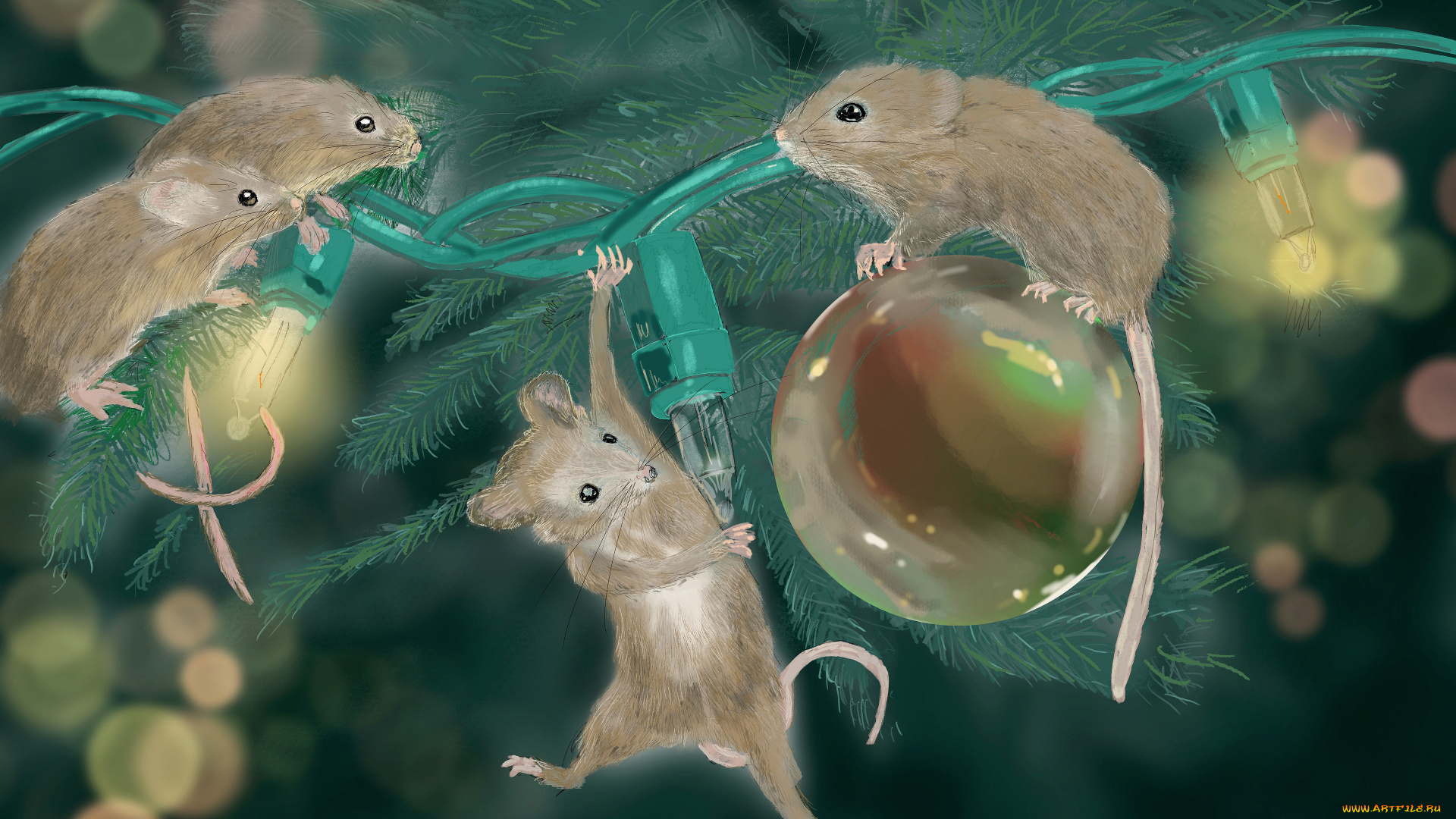 праздничные, -, разное, , новый, год, мыши