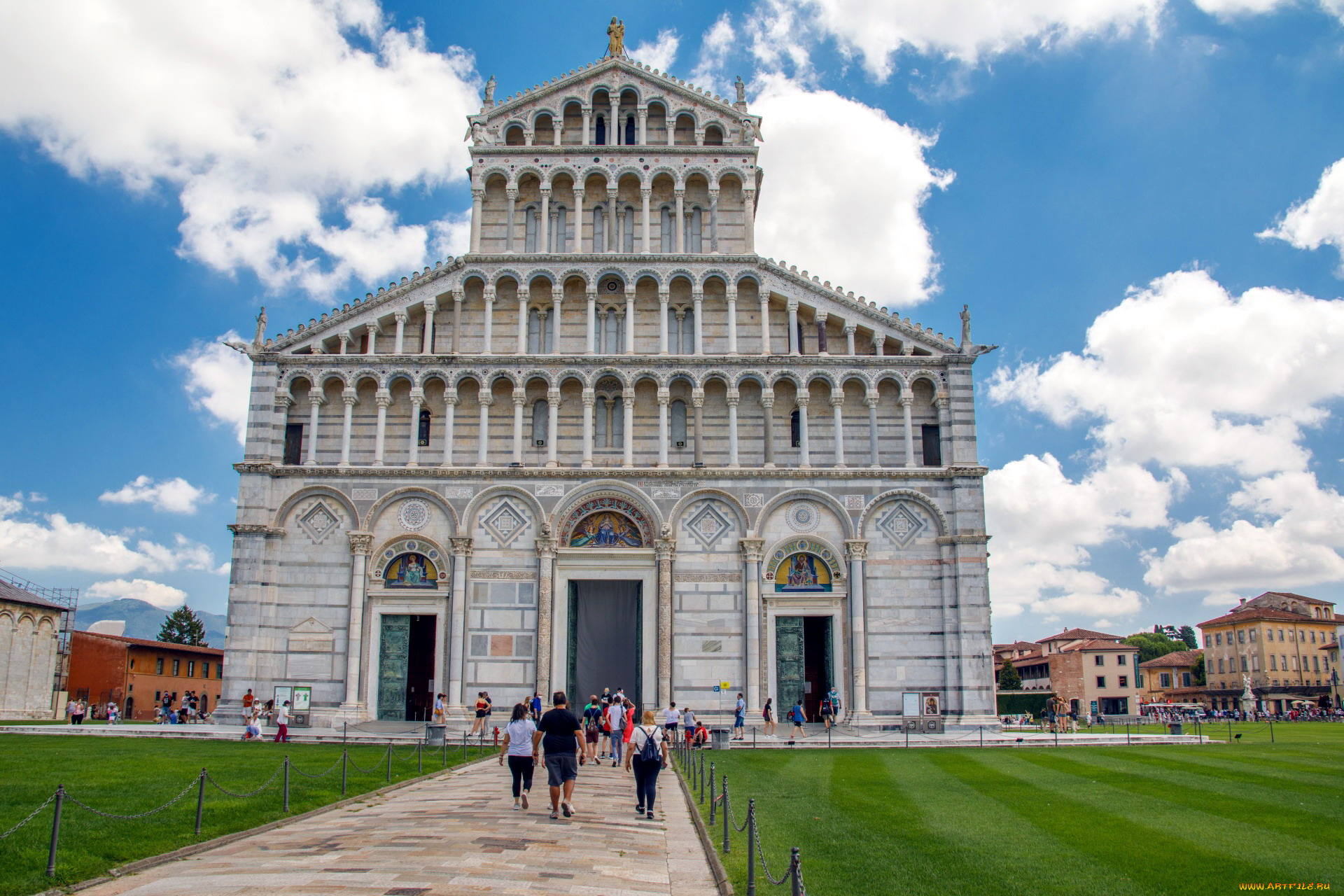 города, пиза, , италия, собор