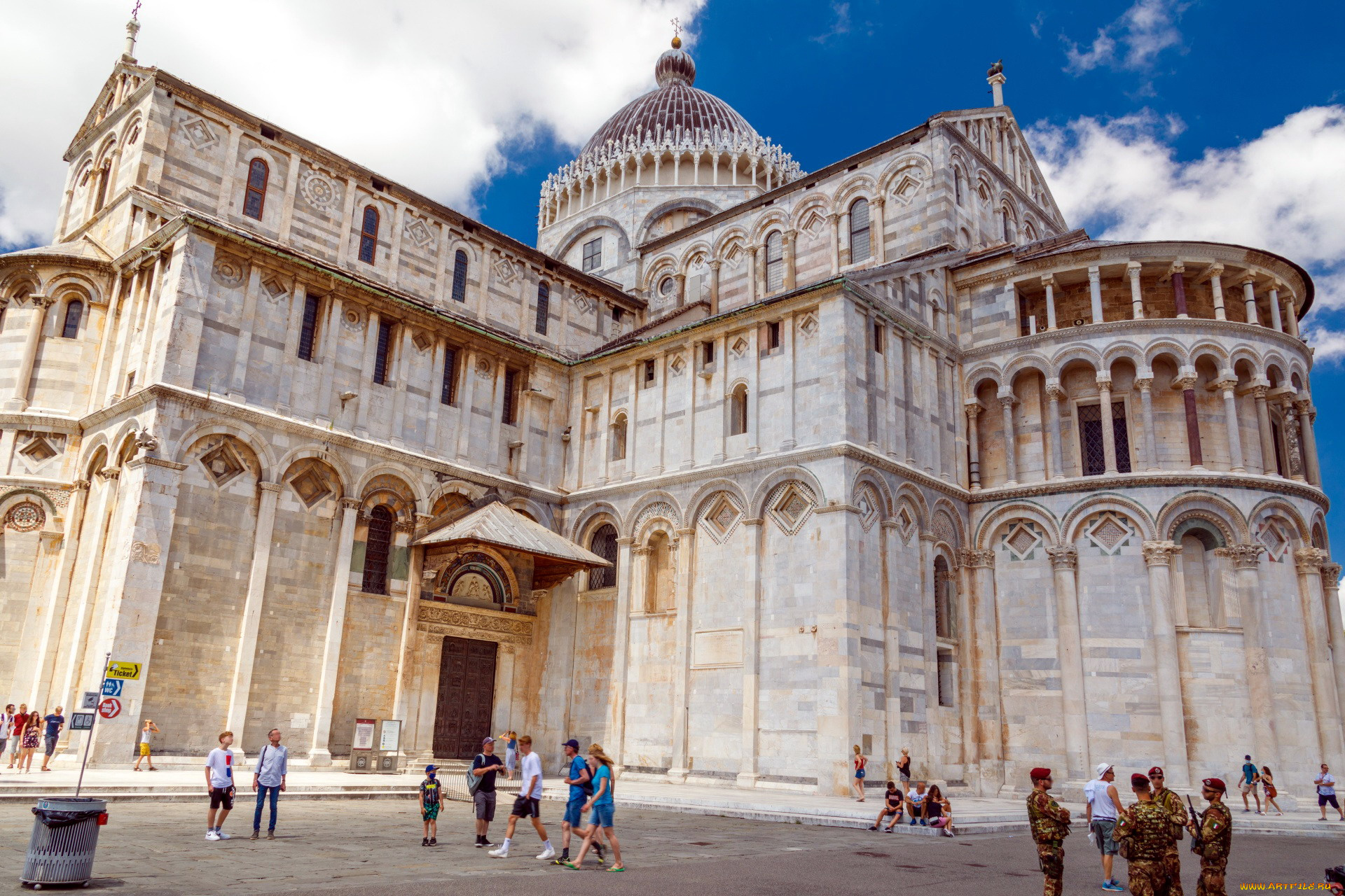 города, пиза, , италия, собор