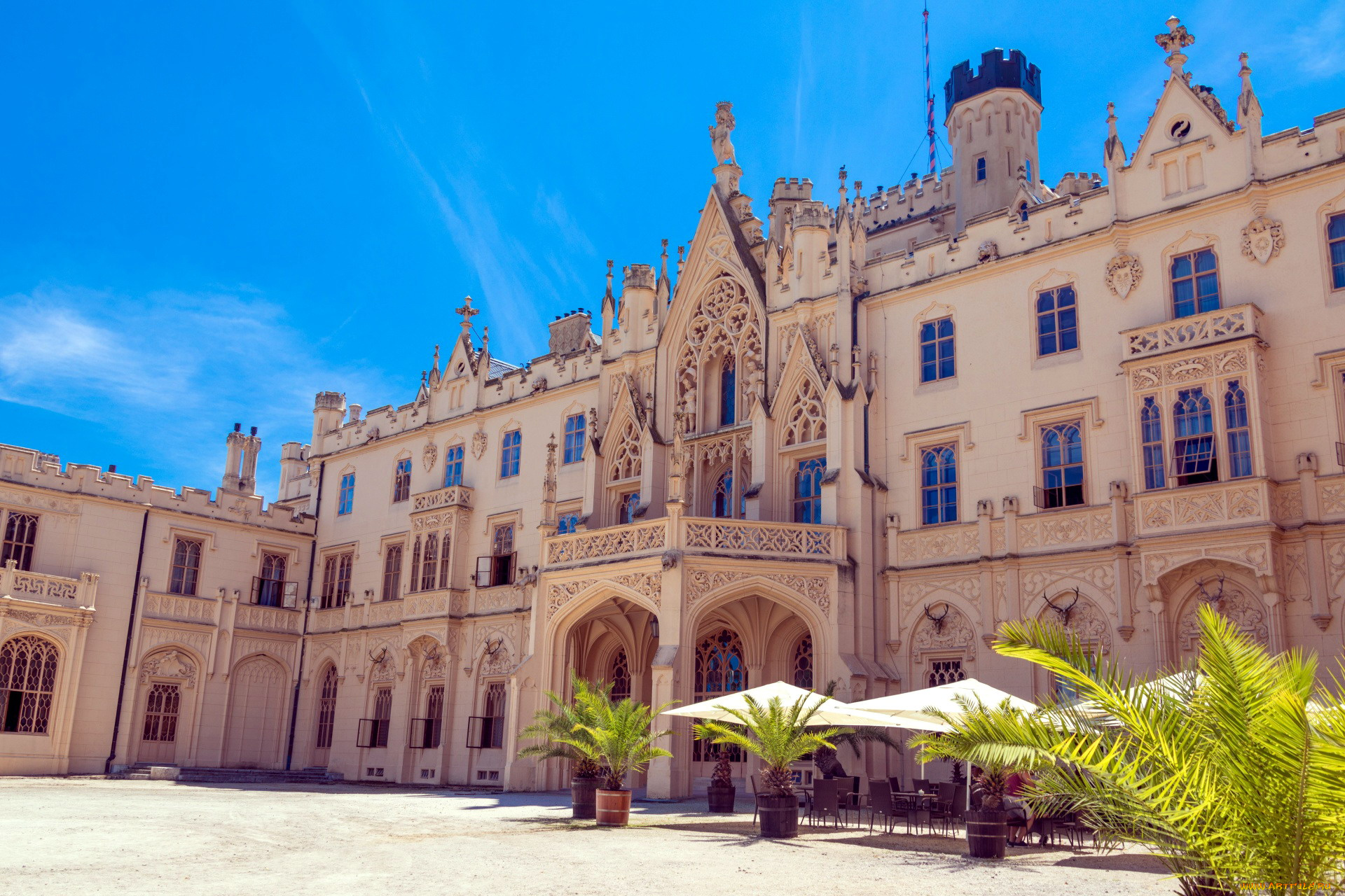 lednice, castle, города, замки, чехии, lednice, castle